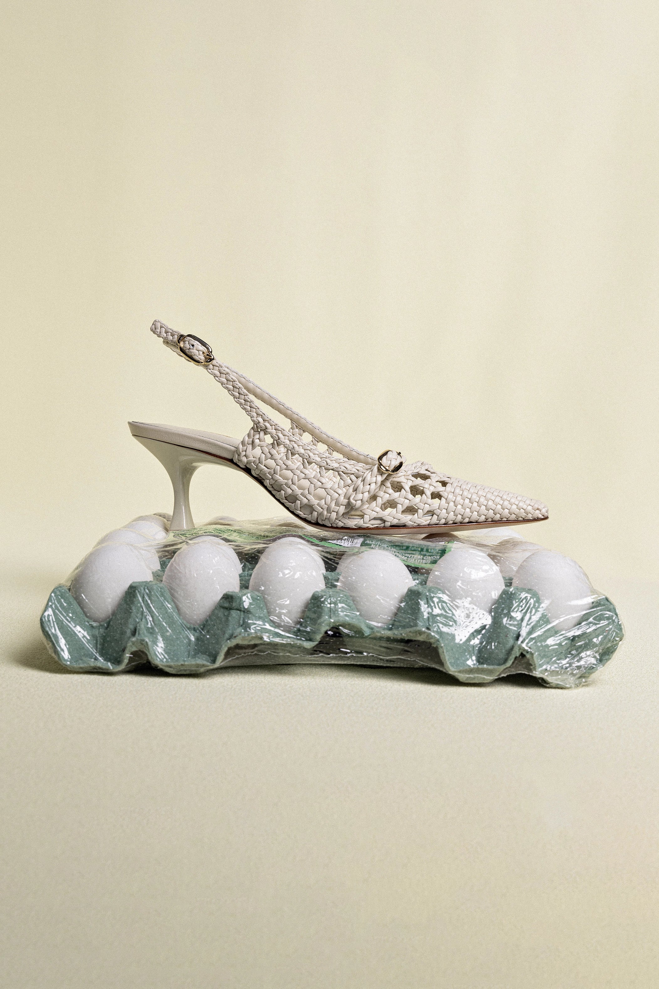 Ines Macrame Pump Shoes in Ivory Leather - Elegant Women's Casual & Dress Shoes for Weddings, Parties, and Office Wear