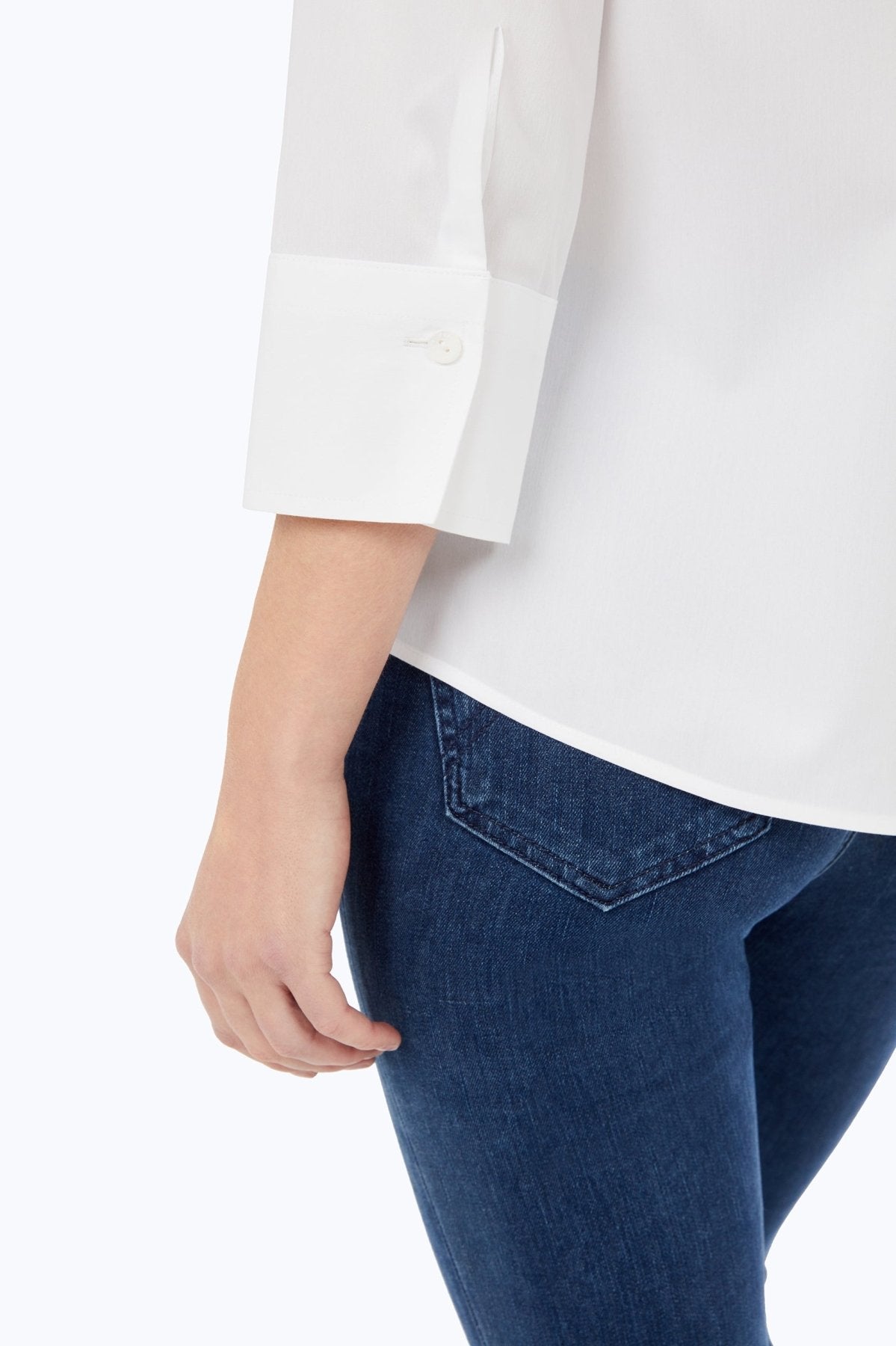 Mary No Iron Stretch 3/4 Sleeve Shirt - Wrinkle-Free Comfort Blouse for Women - Perfect for Office, Travel & Casual Wear