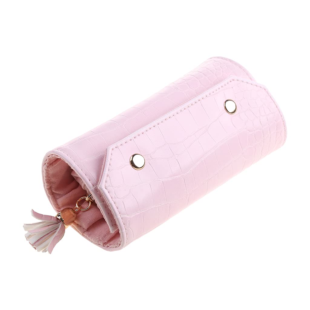 Portable Travel Jewelry Organizer Box - PU Leather Jewelry Storage Pouch for Rings, Earrings & Necklaces - Compact Jewelry Case for Women - Perfect for Travel, Home & Gift Giving