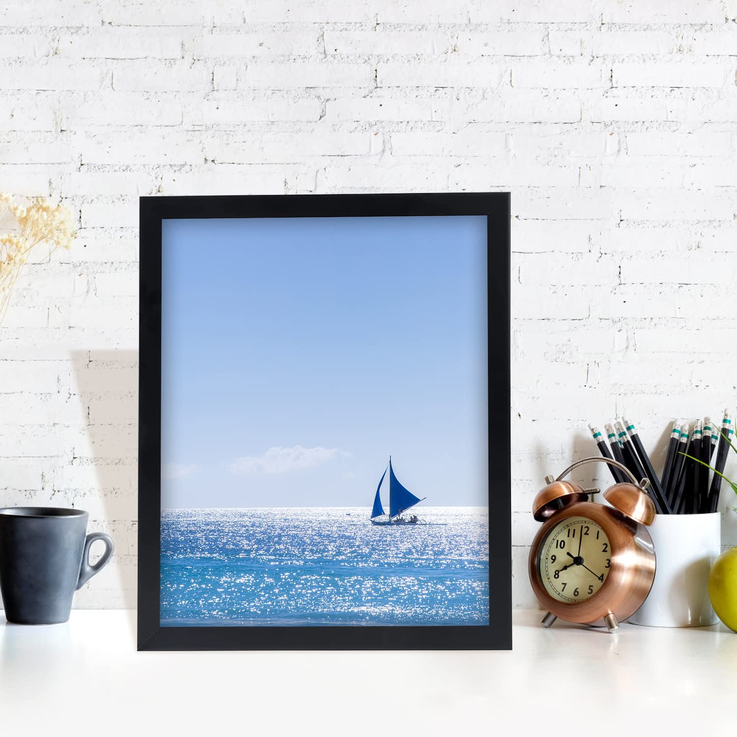 HUKONHEP A2 Black Picture Frame 16.5x23.4 with Plexiglass - Wall Gallery Frame for Home & Office Decor