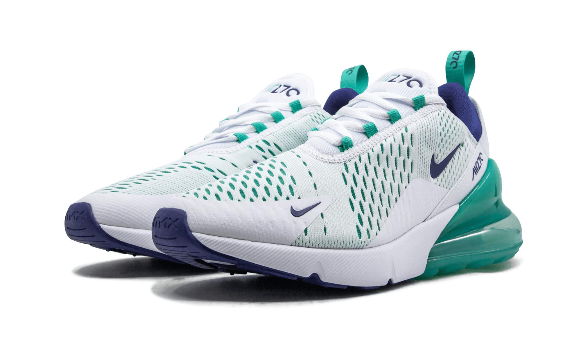 Nike Air Max 270 Men's Running Shoes - White/Hyper Jade - Lightweight Cushioned Sneakers for Jogging, Gym Workouts & Casual Wear