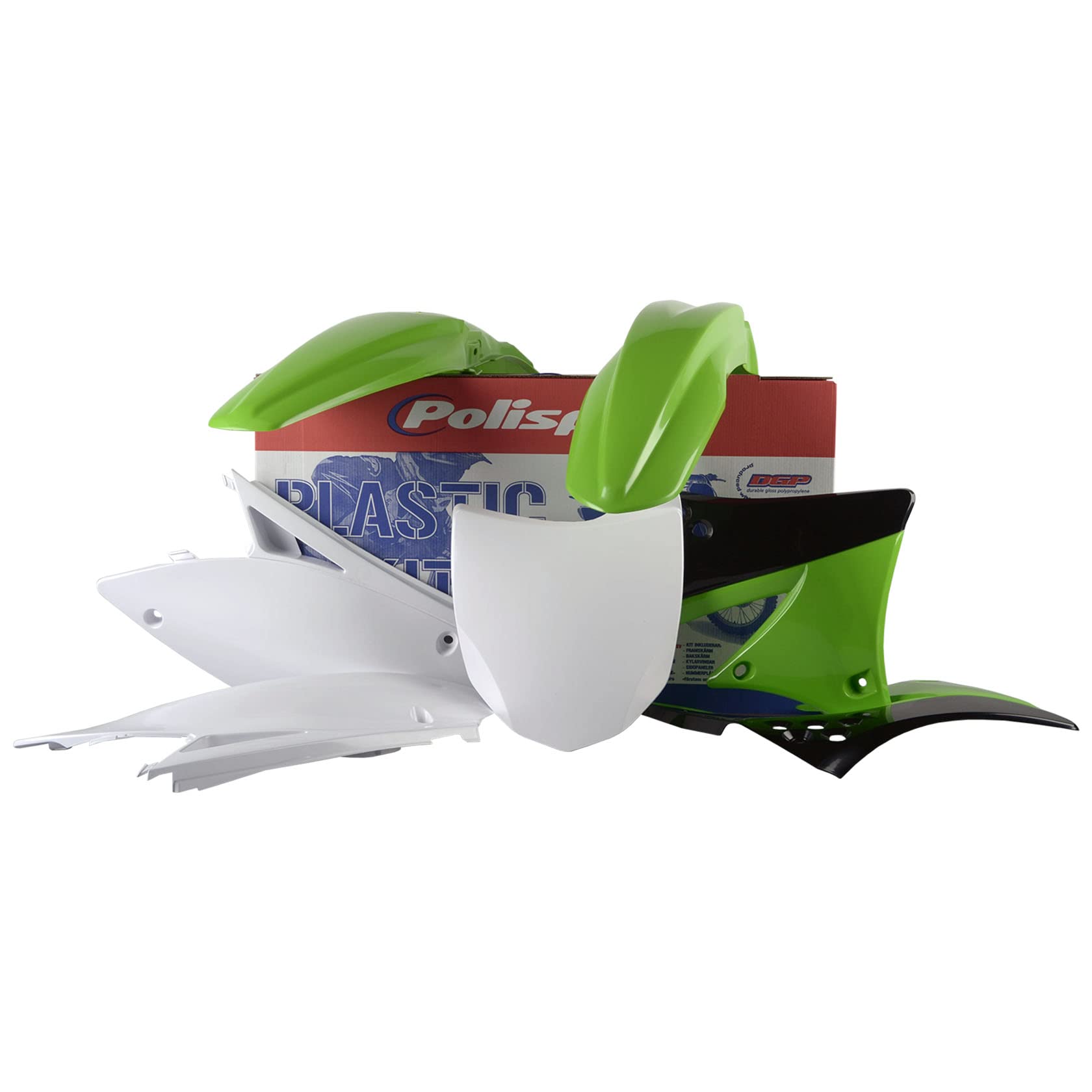POLISPORT MX Complete Kit for Kawasaki Dirt Bikes - Full Protection Gear Set for Off-Road Motorcycle Racing & Trail Riding