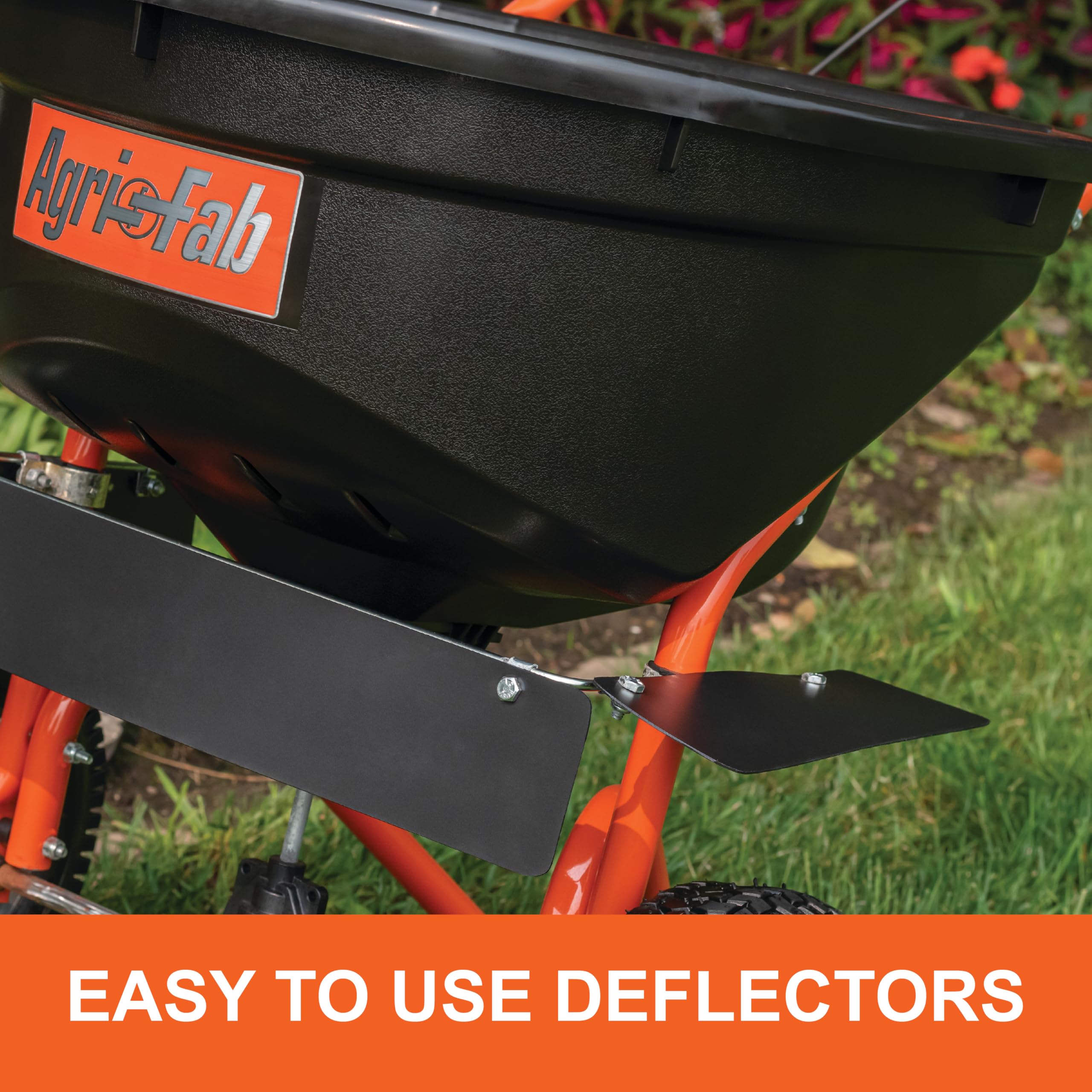 Agri-Fab 45-0576 110lb Push Broadcast Spreader for Lawn Care - Heavy Duty Fertilizer Spreader for Grass Seed, Salt, Ice Melt - Perfect for Large Yards, Golf Courses & Landscaping