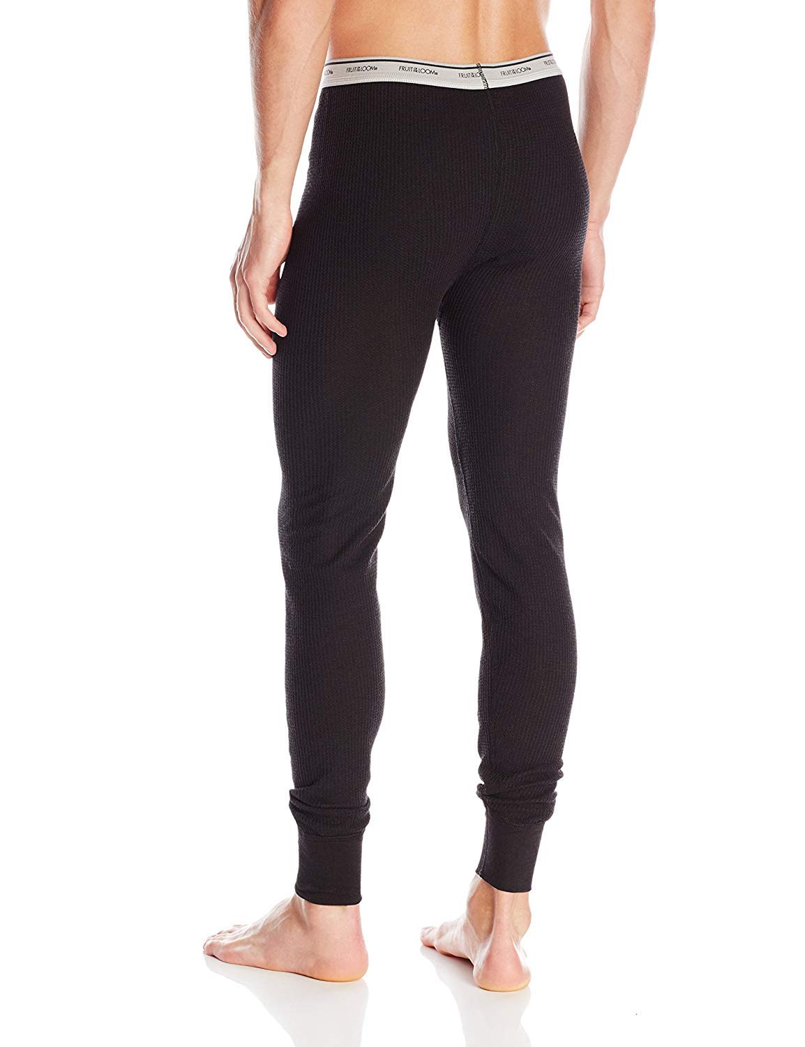 Fruit of the Loom Men's Classic Midweight Waffle Thermal Underwear Bottoms - Warm Winter Base Layer for Outdoor Activities & Cold Weather