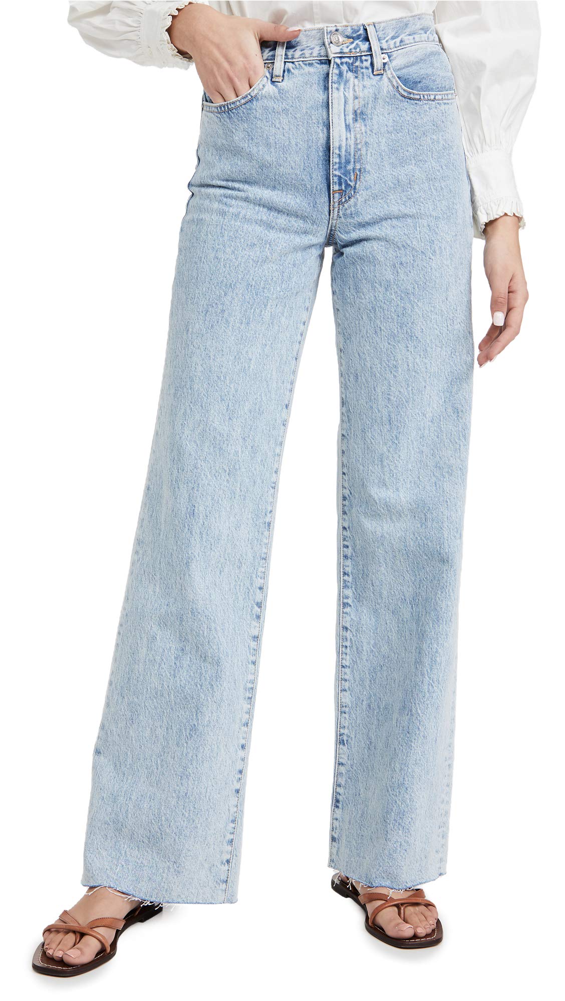 Women's Grace High Rise Wide Leg Jeans - Comfortable Stretch Denim Pants for Casual Wear & Office Outfits | Trendy Plus Size & Petite Options
