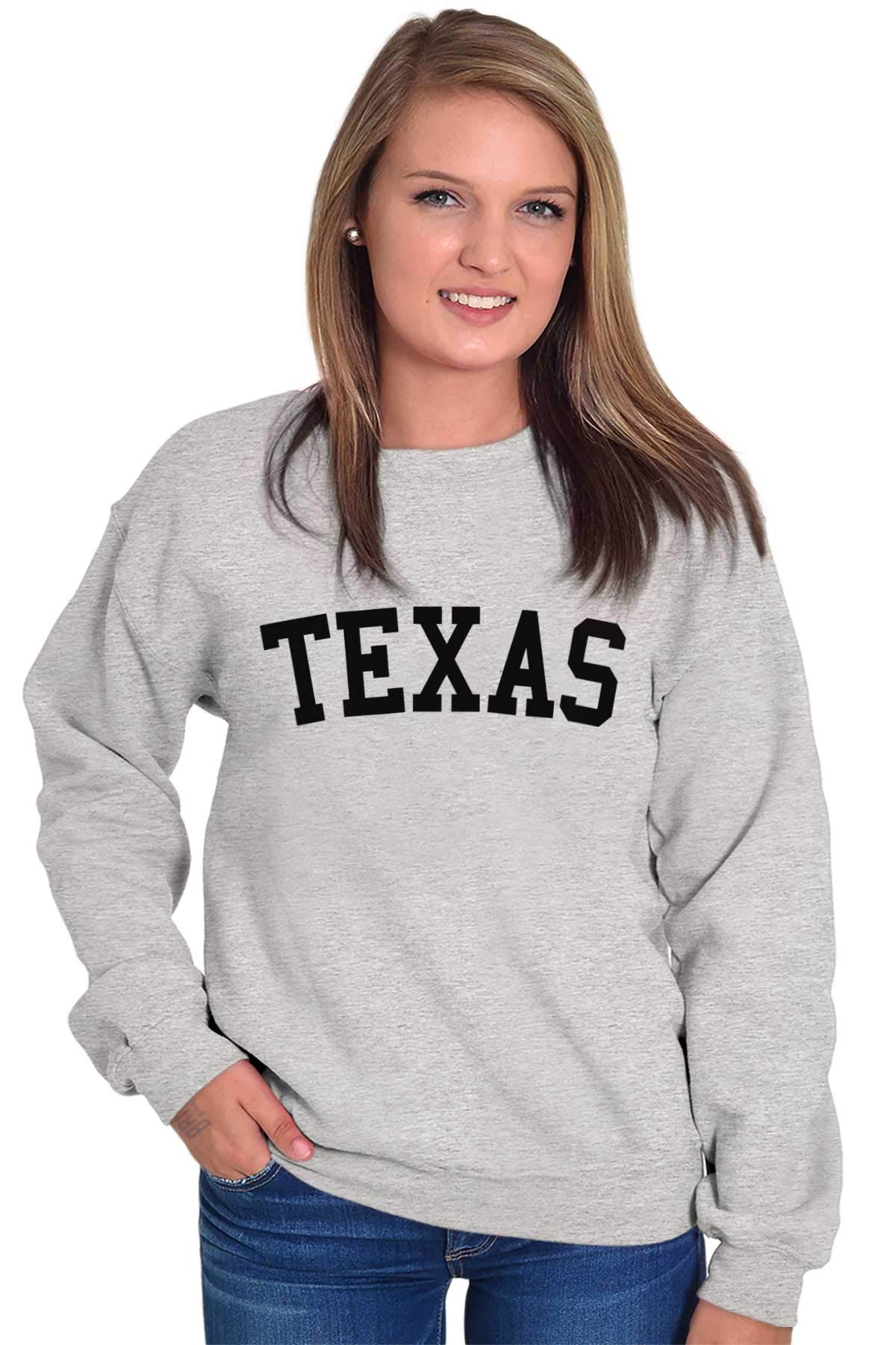 Texas Style Simple Traditional Classic Unisex Sweatshirt - Comfortable Cotton Pullover for Men & Women - Perfect for Casual Wear, Outdoor Activities & Texas Pride Events