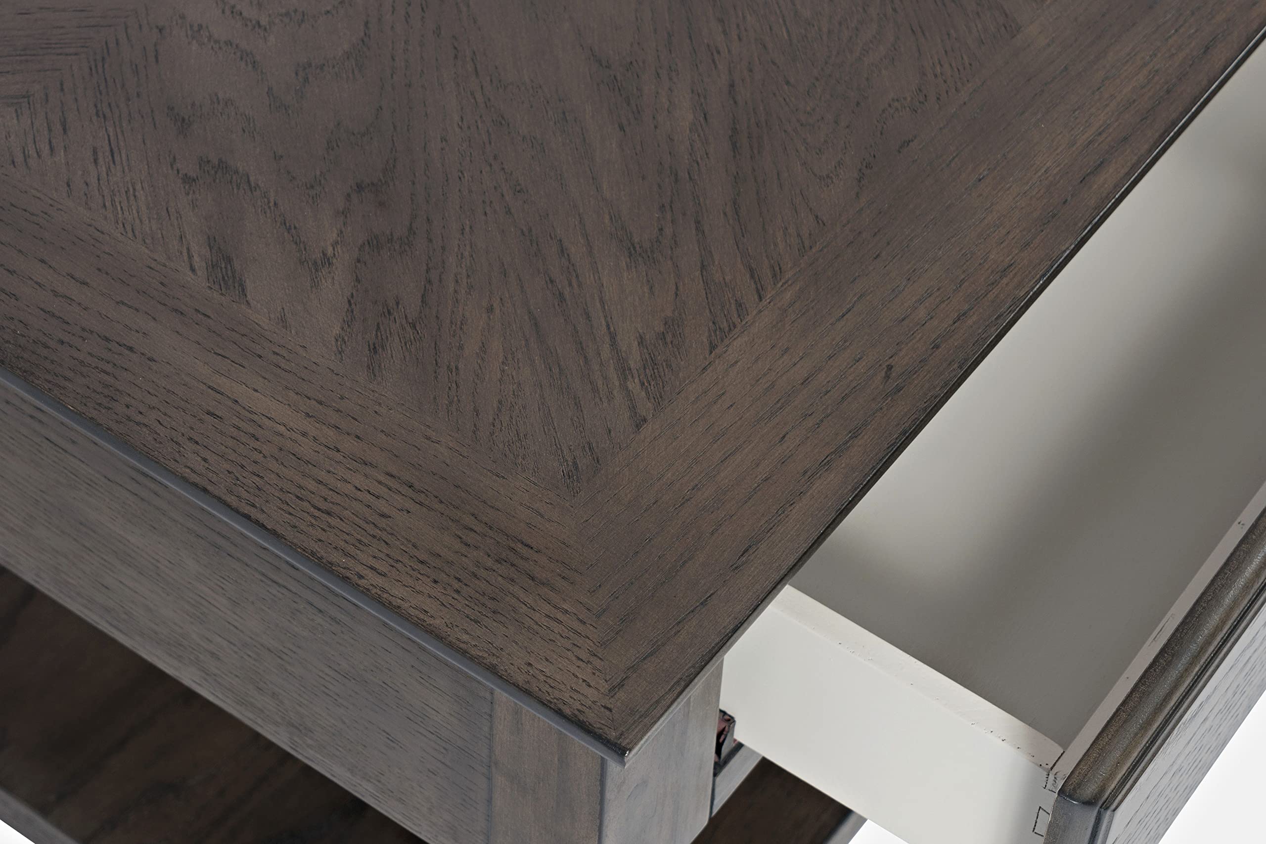 Jofran Inc. Modern Espresso Four-Drawer Coffee Table - Stylish Living Room Furniture for Small Spaces, Perfect for Holding Remote Controls, Magazines & Decor