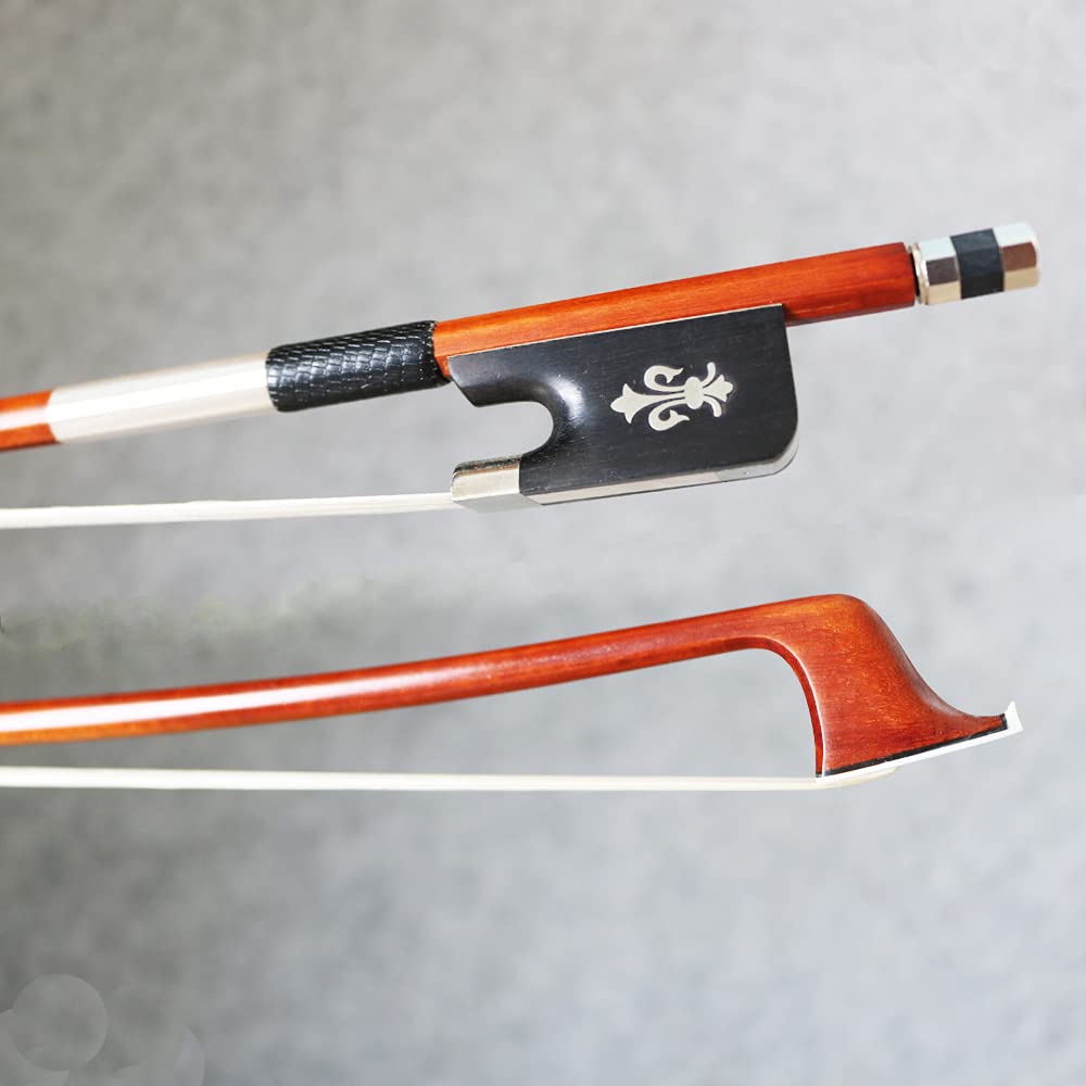 Premium Pernambuco Cello Bow 4/4 Size - Handcrafted with Strong Pernambuco Wood, Natural Mongolian Horsehair & Ebony Frog - Professional Grade RBC960 for Concert Performances, Studio Recording & Advanced Cellists