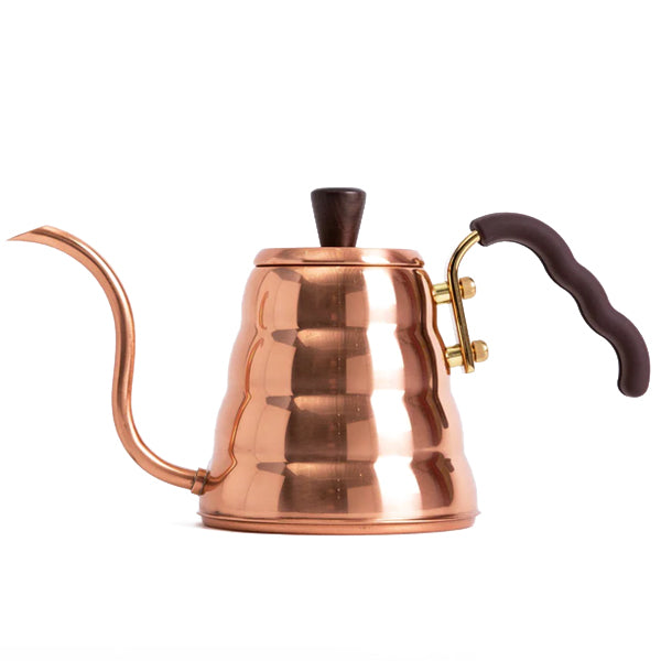 Hario Copper Buono Stovetop Gooseneck Kettle 900ml - Premium Pour Over Coffee & Tea Brewer for Home Baristas & Tea Enthusiasts
