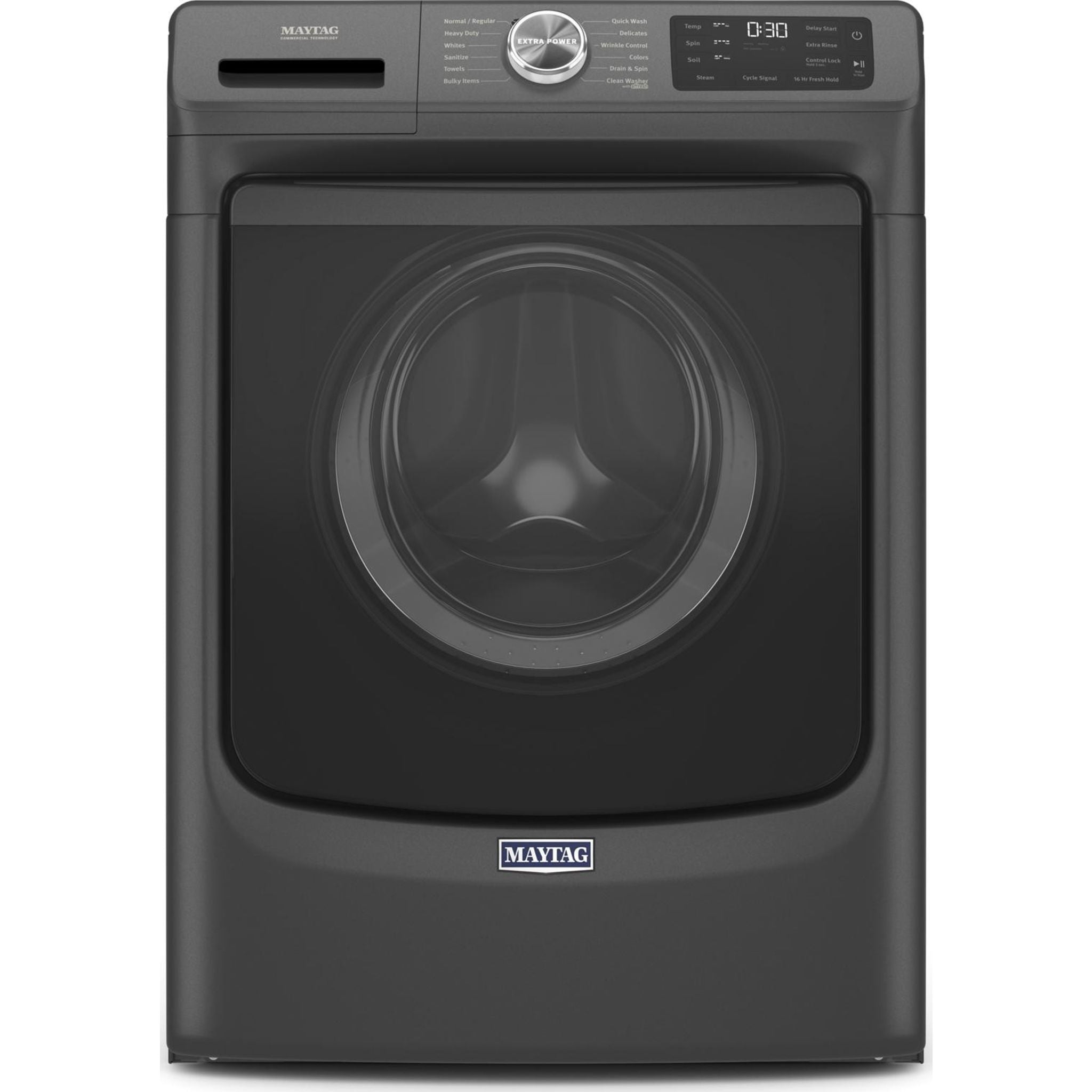 Maytag MHW6630MBK Front Load Washer - 4.5 Cu. Ft. Capacity, Energy Star Certified, Volcano Black - Perfect for Laundry Rooms & Apartments