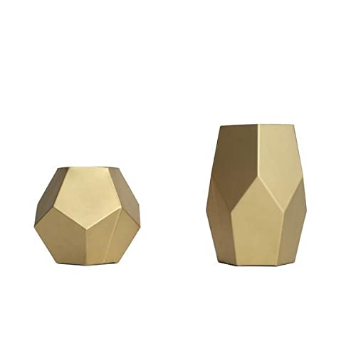 2-Piece Glass Geometric Flower Vases & Candle Holders Set - Modern Floor Vases for Home Decor, Wedding Centerpieces, and Living Room Accents - Perfect for Floral Arrangements, Candles, and Stylish Interior Design