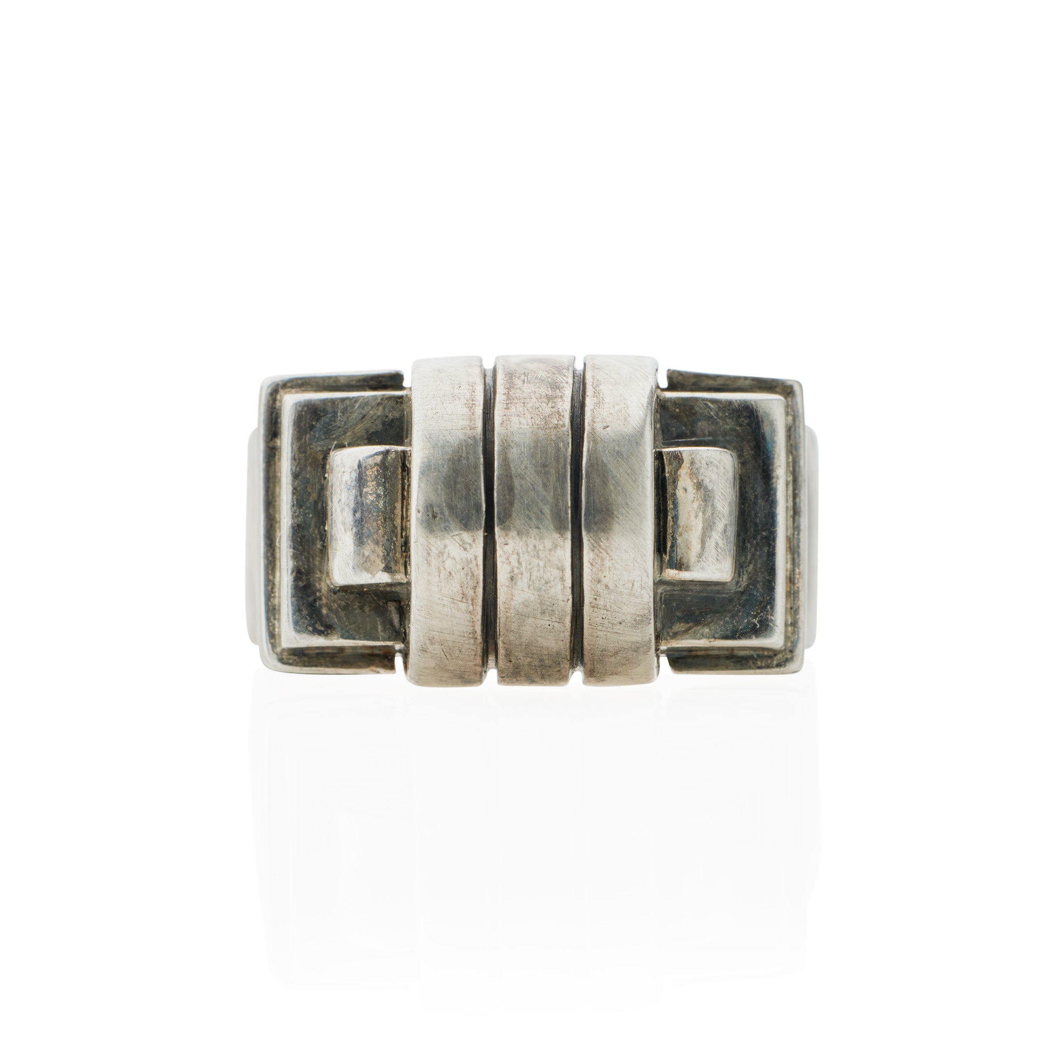 Modernist Silver Ring by Jean Després - Vintage Jewelry for Women & Men - Perfect for Weddings, Parties & Everyday Elegance