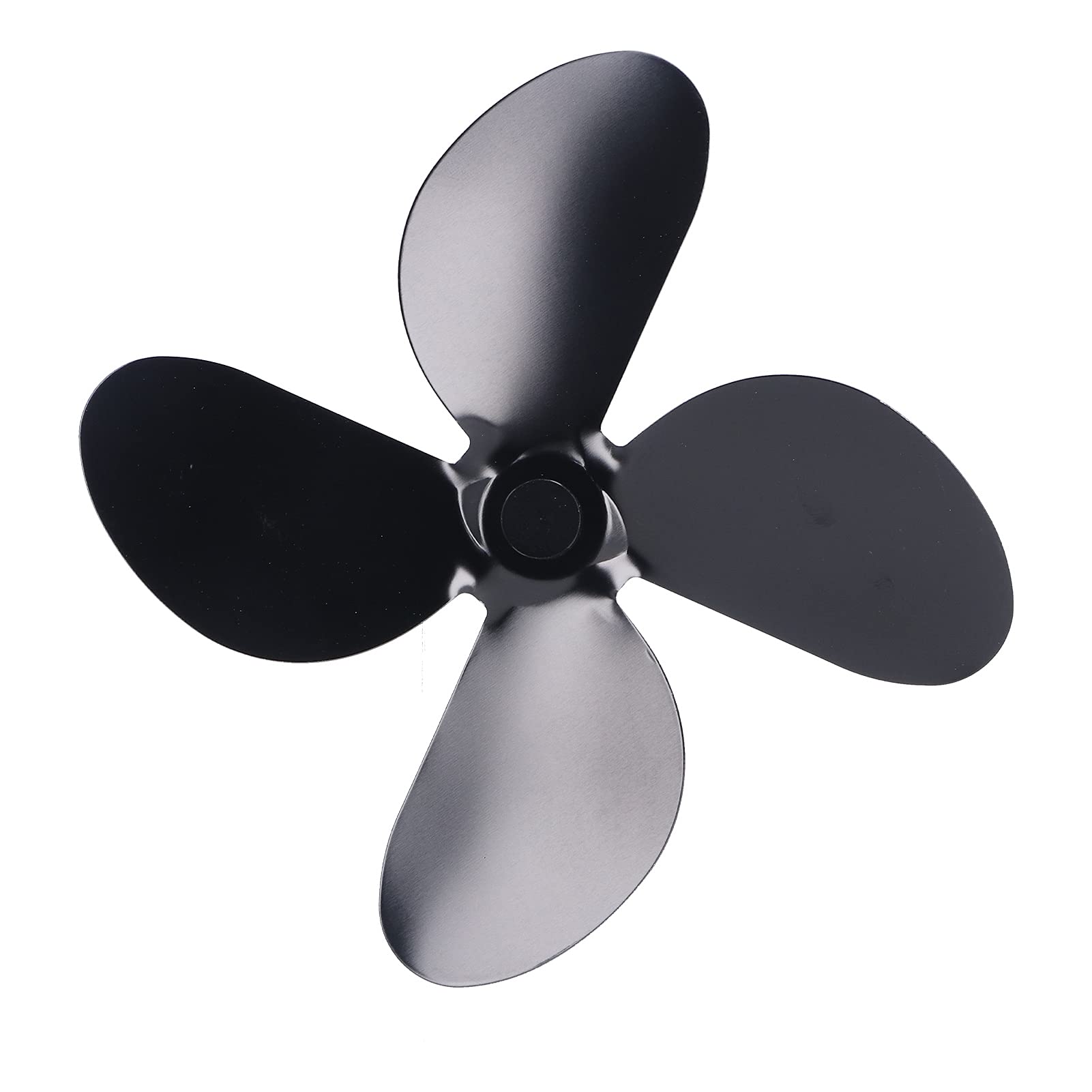 Universal Aluminum Alloy Replacement Fan Blade for Heat Powered Fireplace & Wood Burning Stove - 4 Leaf Design for Efficient Home Heating & Cozy Winter Nights