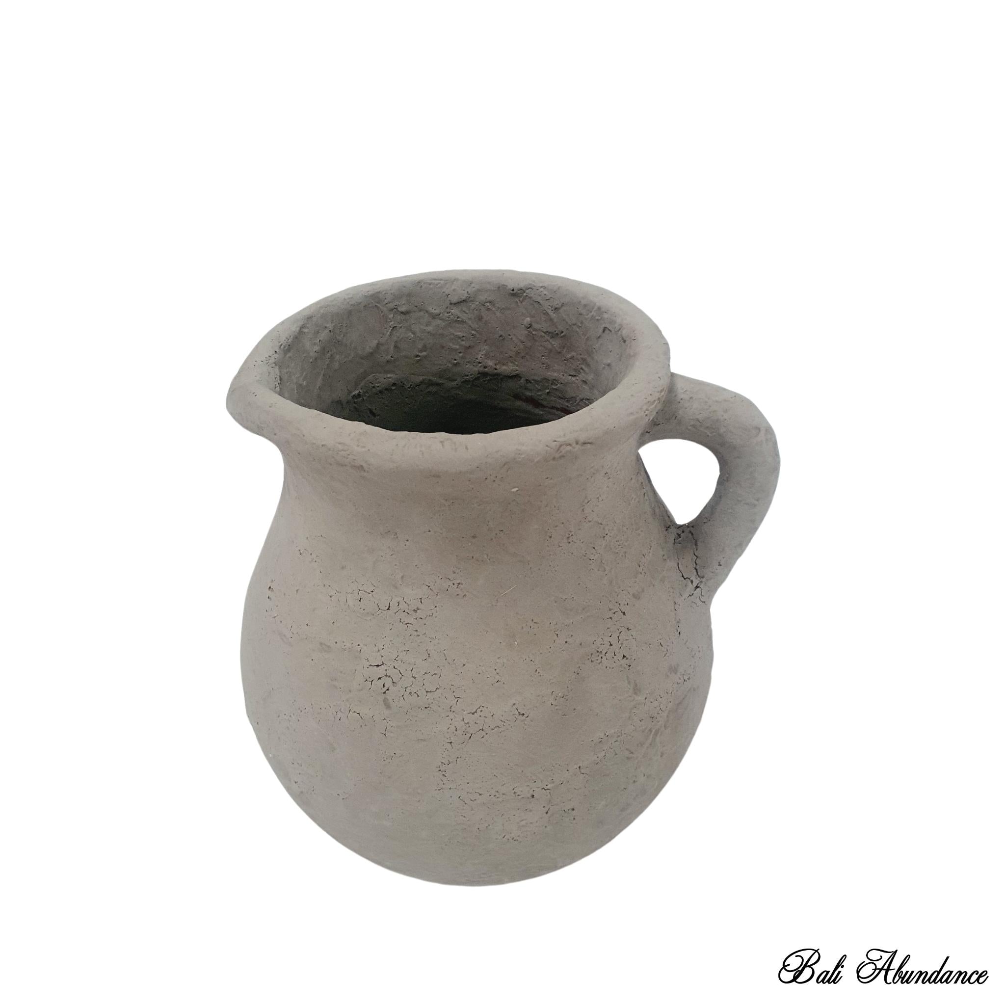 Handmade Terracotta Water Jug - Traditional Clay Pitcher for Home Decor, Kitchen & Outdoor Use - Perfect for Lemonade, Iced Tea & Garden Parties