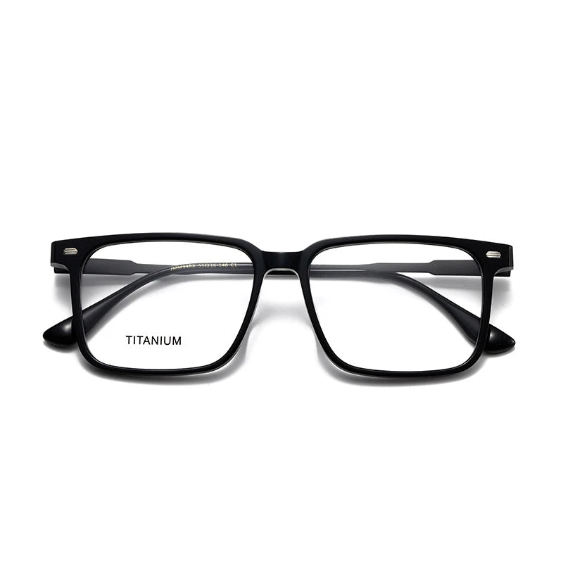 Aror Unisex Full Rim Square Acetate Titanium Eyeglasses 842194 - Lightweight Durable Frame for Men & Women - Perfect for Reading, Working & Daily Wear