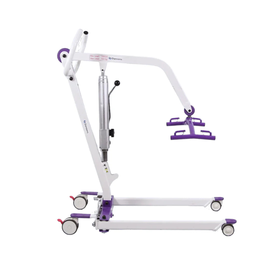 Dansons Medical PL350H Compact Hydraulic Patient Lift - 350 lbs Weight Capacity - Ideal for Home Care & Mobility Assistance