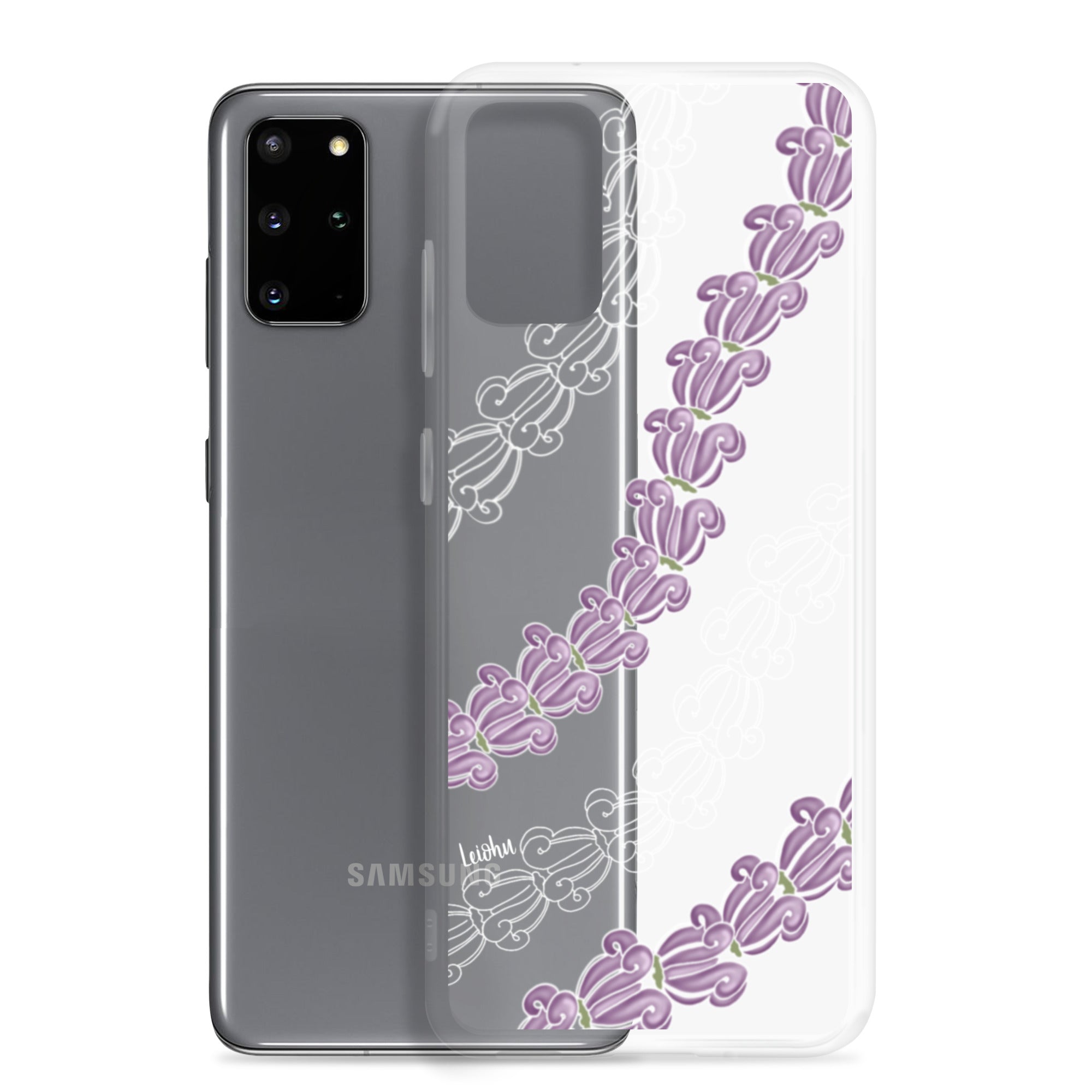 Samsung Clear Phone Case with Crown Lei Design - Slim Protective Cover for Samsung Galaxy [Model] - Perfect for Parties, Festivals, and Everyday Use