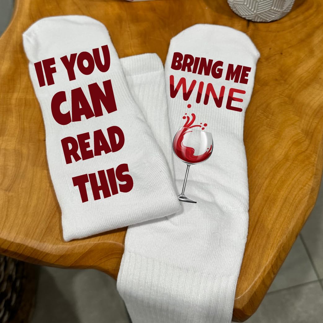 Funky Novelty Socks for Women - Cute Wine Themed Gift for Mom, Grandma & Friends | Valentine's Day, Birthday & Retirement Presents | Perfect for Wine Lovers, Gift Exchanges & Casual Wear