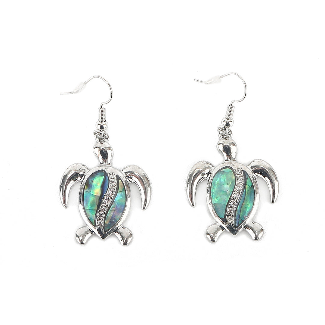 Makamae Sterling Silver Turtle Earrings for Women - Handmade Hawaiian Jewelry - Perfect for Beach Parties, Weddings & Everyday Wear