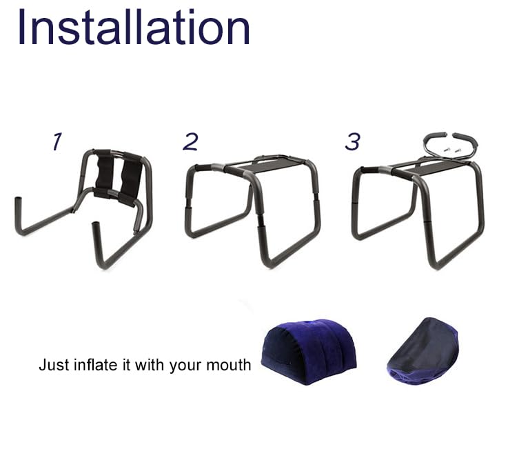Multifunctional Sex Position Enhancer Chair - Adjustable Love Stool with Handrail & Pillow for Couples - Adult Novelty Furniture for Bedroom, Spice Up Your Intimate Moments - Perfect for Couples' Bonding & Kinky Play