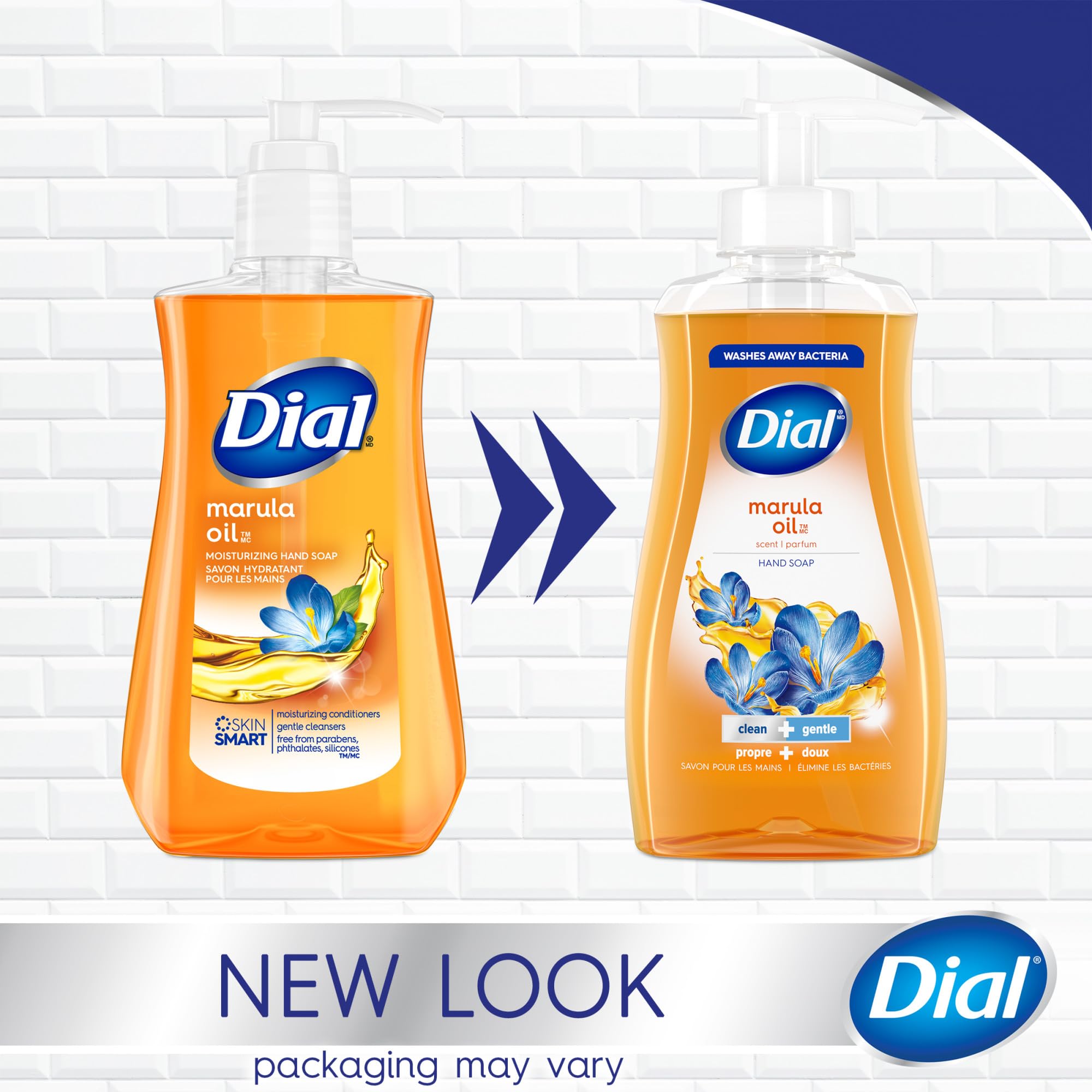 Dial Marula Oil Liquid Hand Soap, 7.5 Fl Oz - Moisturizing & Gentle for Dry Skin - Perfect for Bathroom, Kitchen & Office Use