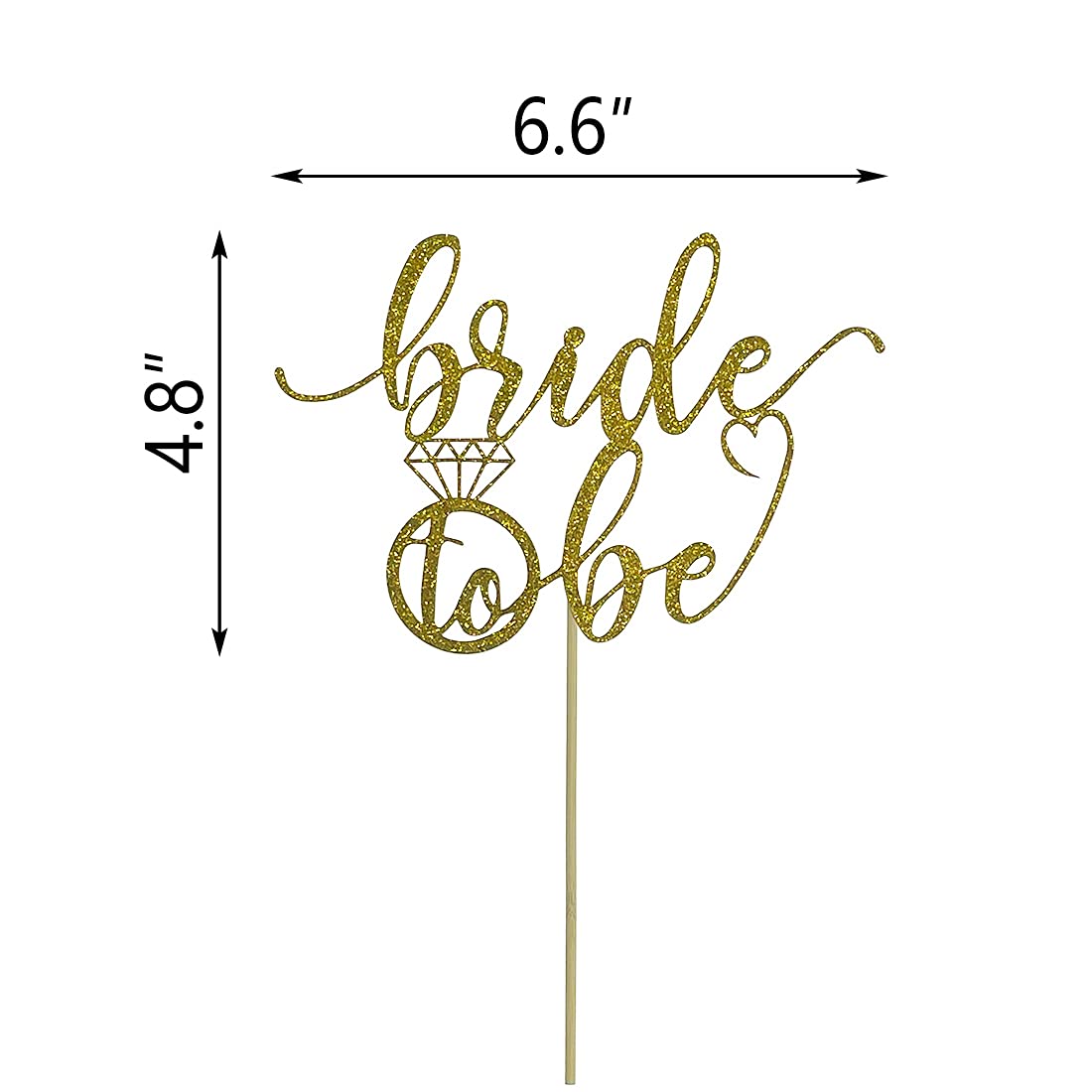 Gold Glitter Bride to Be Cake Topper - Wedding Shower, Bridal Shower, Engagement Party, Bachelorette & Hen Night Decor - Perfect for Wedding Cakes, Cupcakes & Dessert Tables