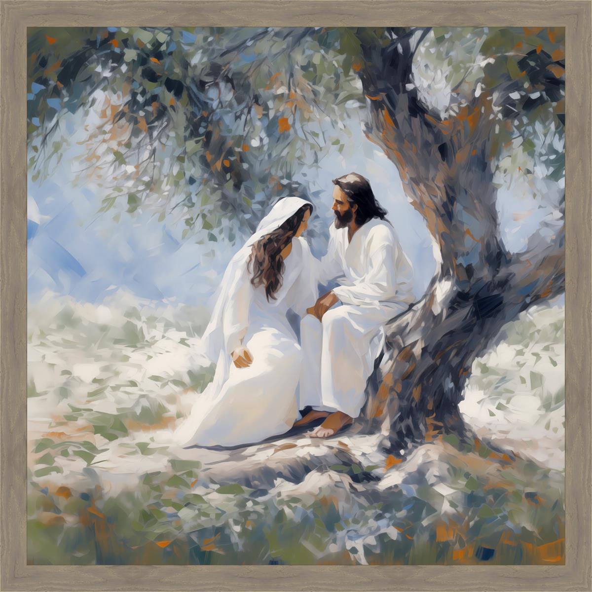 Abide With Me Large Wall Art - Inspirational Canvas Print for Home Decor, Living Room, Bedroom & Office - Perfect for Gifts & Spiritual Spaces