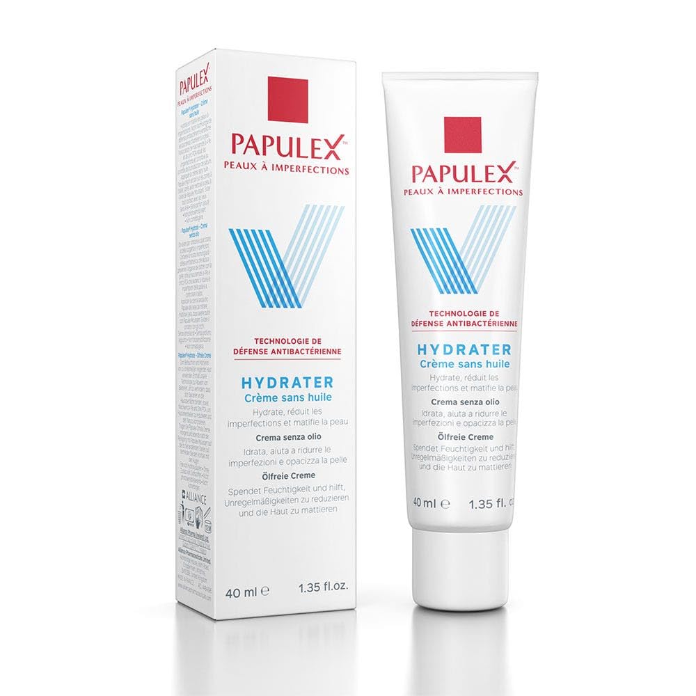 Papulex Oil-Free Moisturizing Cream 40ml - Lightweight Hydration for Oily & Acne-Prone Skin - Perfect for Daily Skincare Routine & Makeup Prep