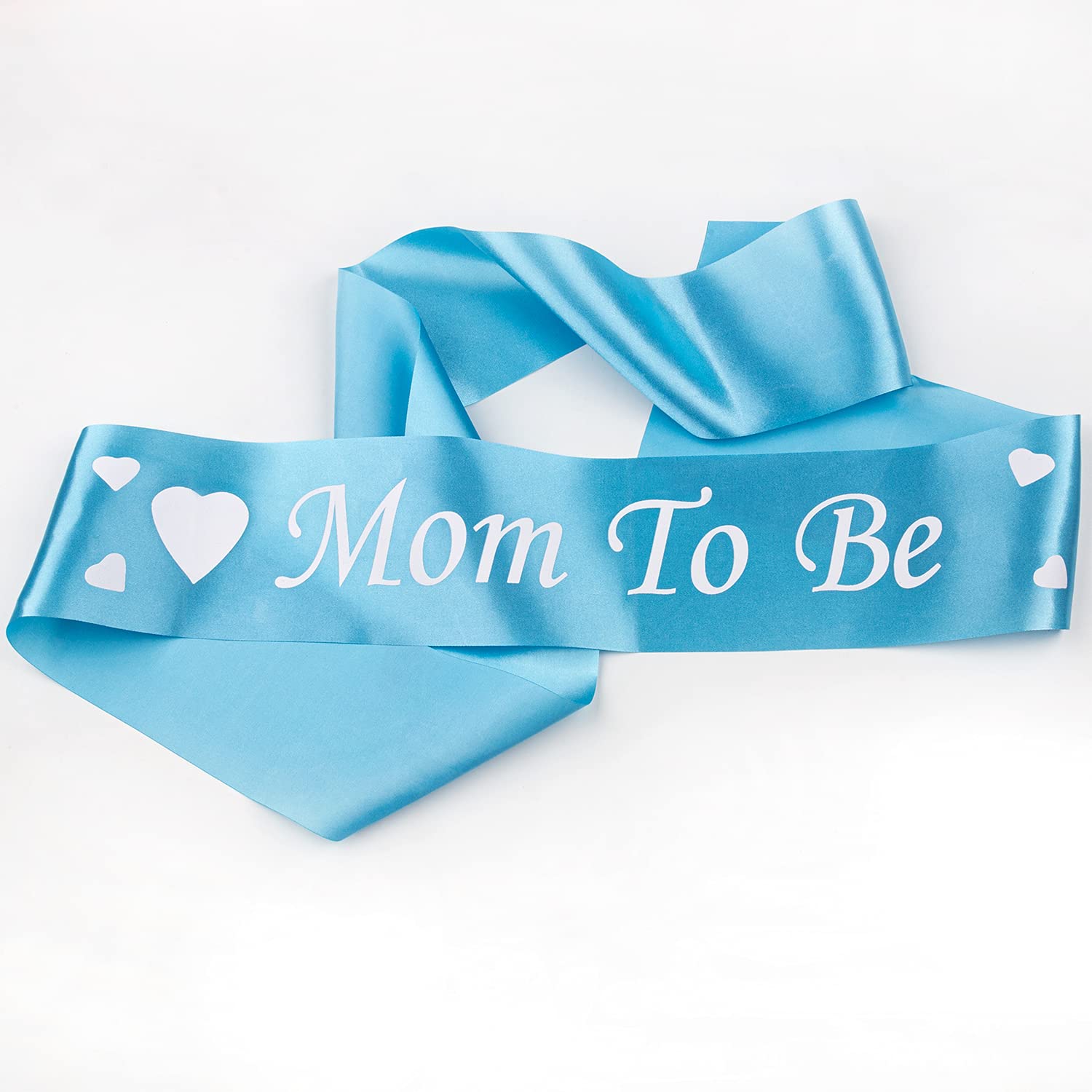 Baby Shower Sash for Mom - Royal Blue Gender Reveal Keepsake