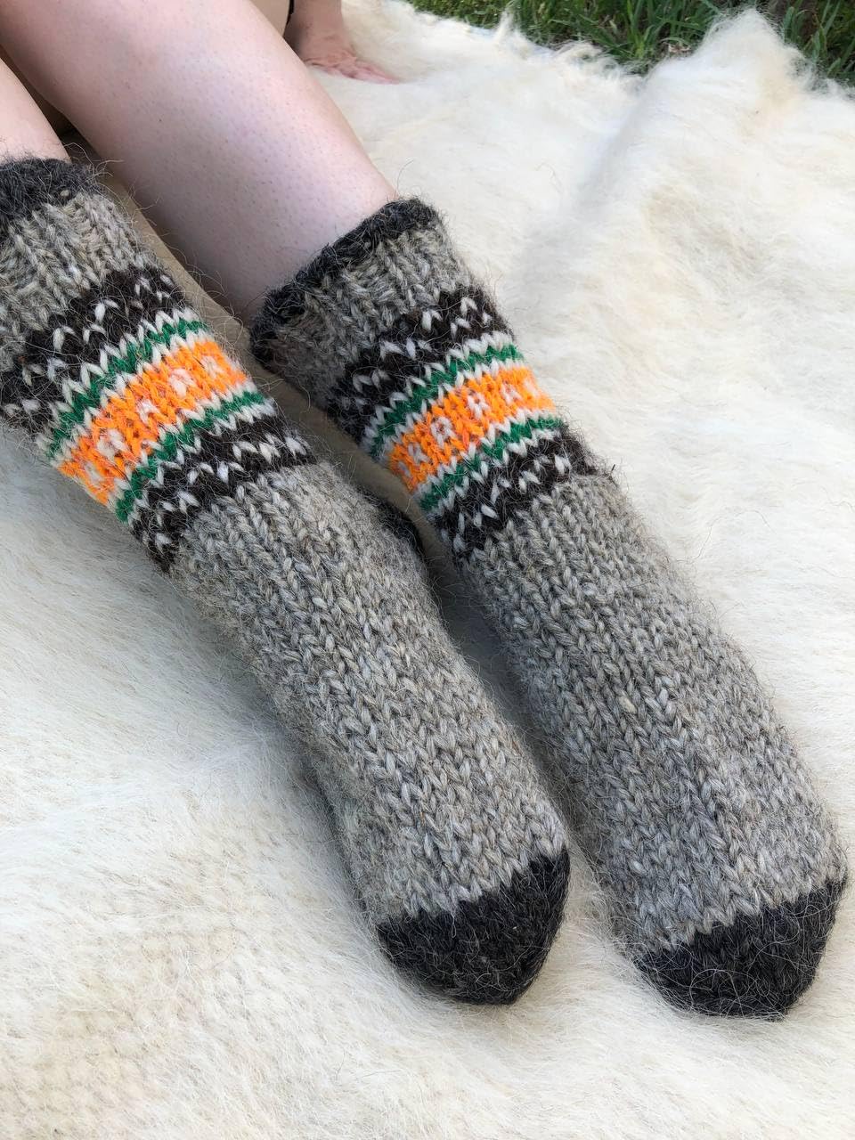 Premium Grey Wool Socks for Women (US 5-5.5) - Hand Knitted Thick Winter Socks, Organic Merino Wool, Extra Warm Bed Socks - Perfect for Cold Weather, Home Comfort & Outdoor Activities