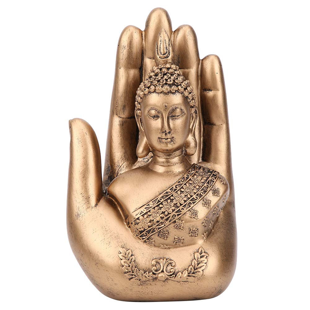 Antique Resin Buddha Statue - Handcrafted Home & Office Decor for Meditation, Zen Spaces, and Asian-Inspired Interior Design