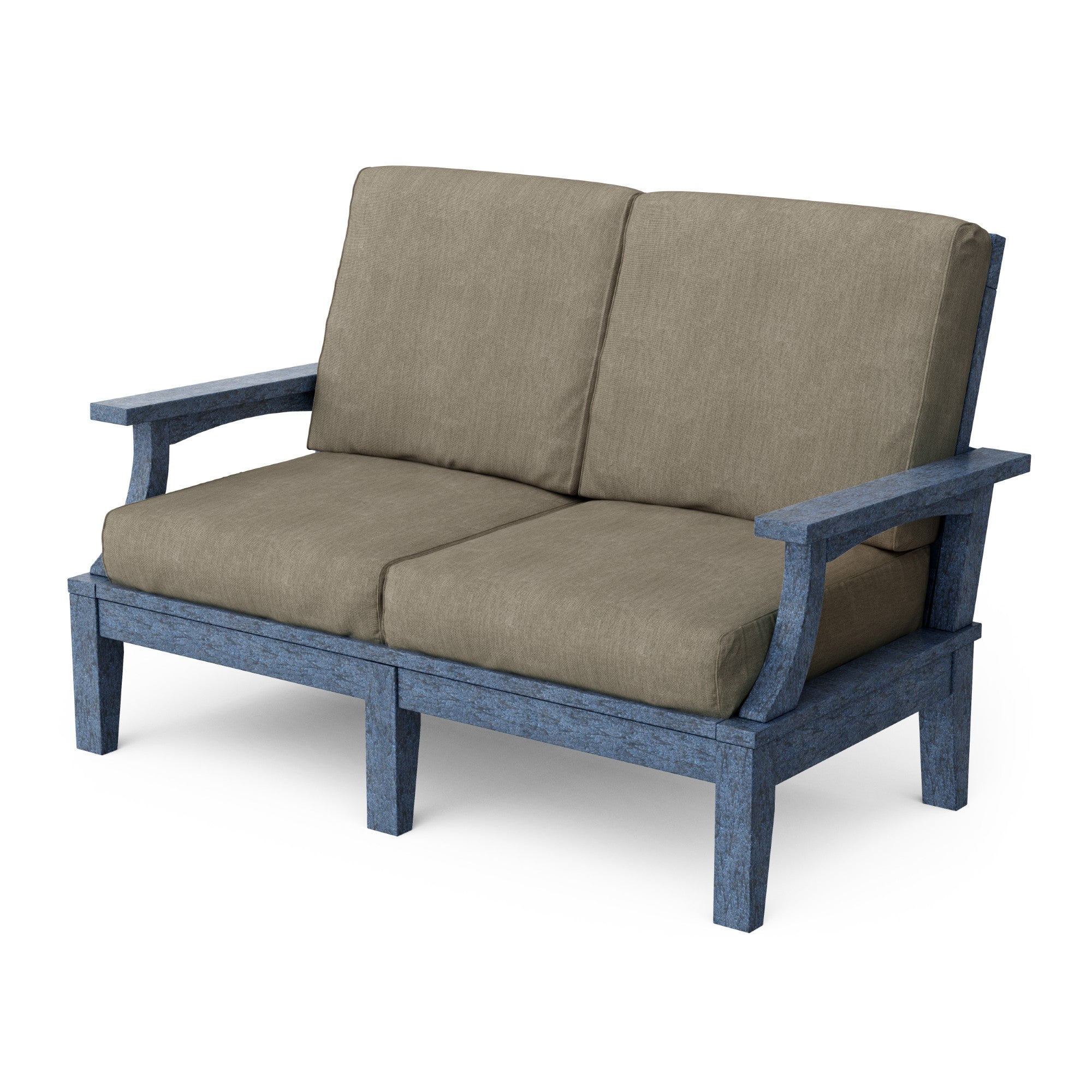 Heritage Deep Seating Love Seat Cushioned Sofa - Outdoor Patio Furniture for Garden, Poolside & Backyard Relaxation