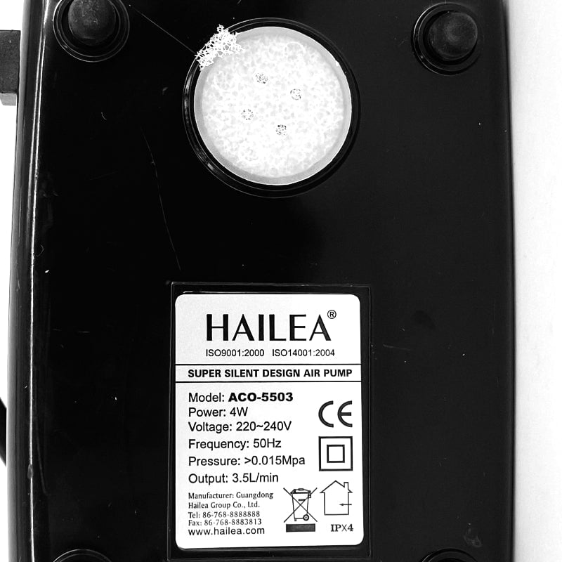 HAILEA Silent Air Pump ACO 5500 Series - Ultra Quiet Aquarium Air Pump with Single/Double Outlet for Fish Tank, Pond & Hydroponics System
