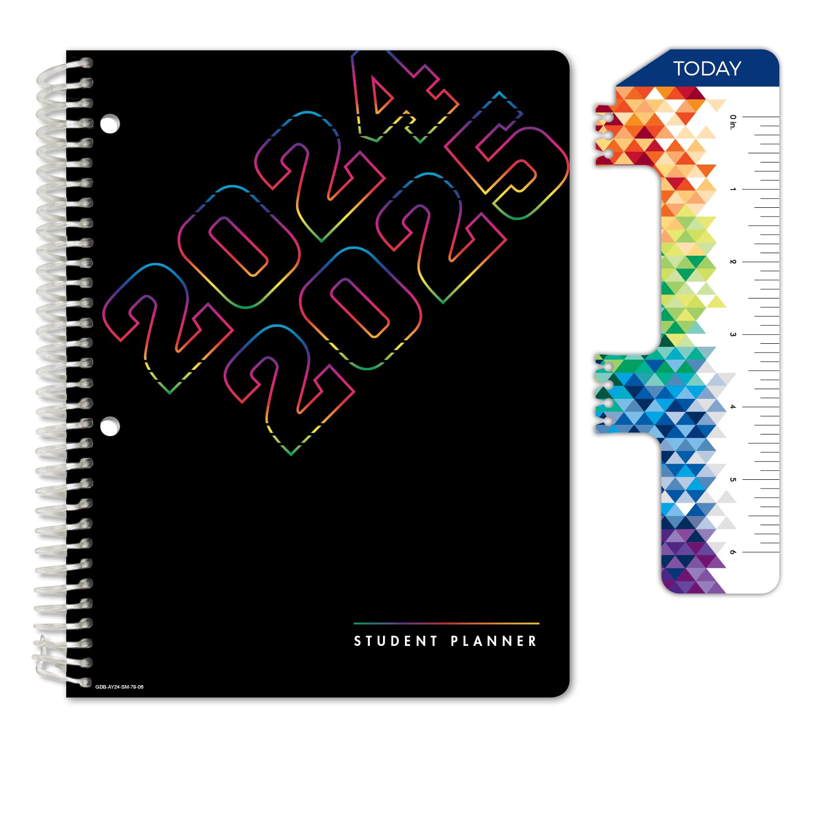 2024-2025 Academic Year Student Planner - Dated Middle & High School Organizer with Ruler, Bookmark & Stickers | Matrix Style 7