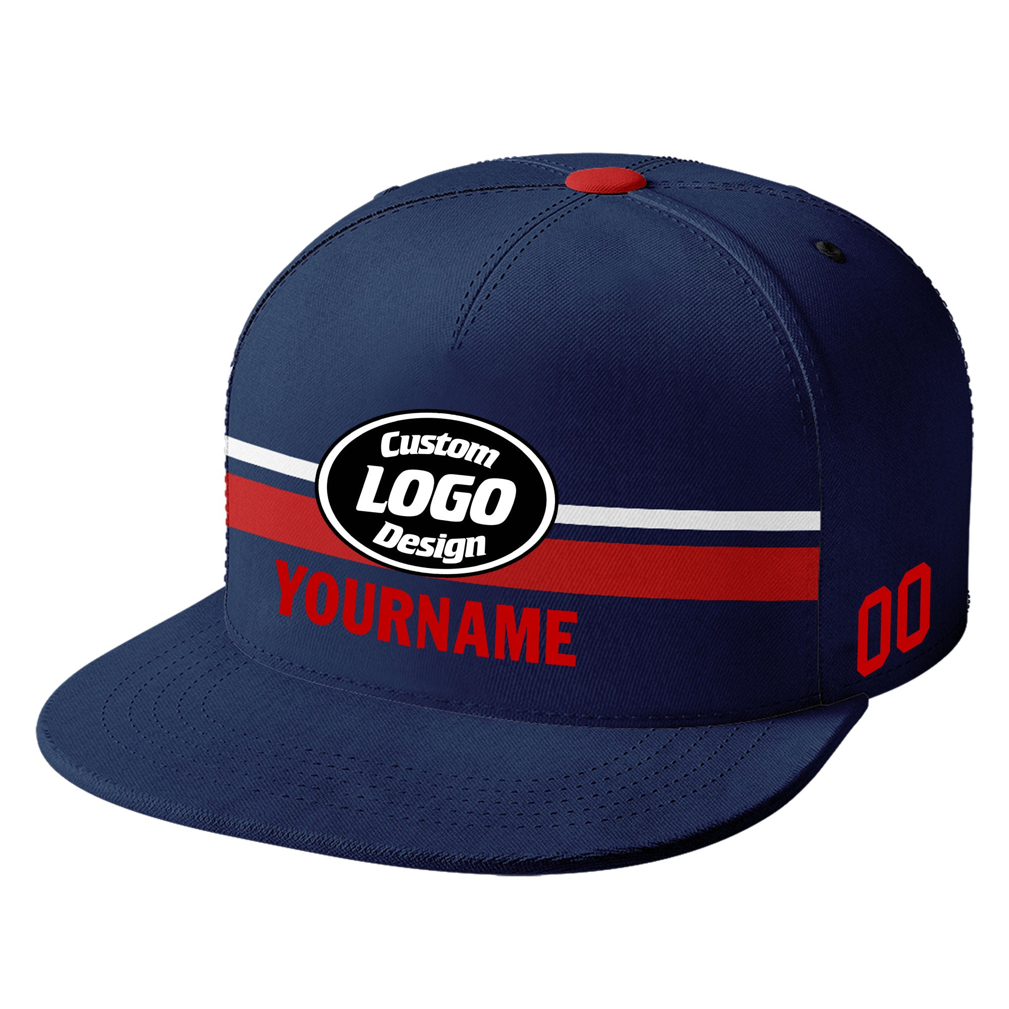 Custom New England Patriots Blue Baseball Cap - Adjustable Stitched Sport Hat for Men & Women - Personalized Embroidery Design PR067B D020262 - Perfect for Game Day, Tailgating & Fan Gear