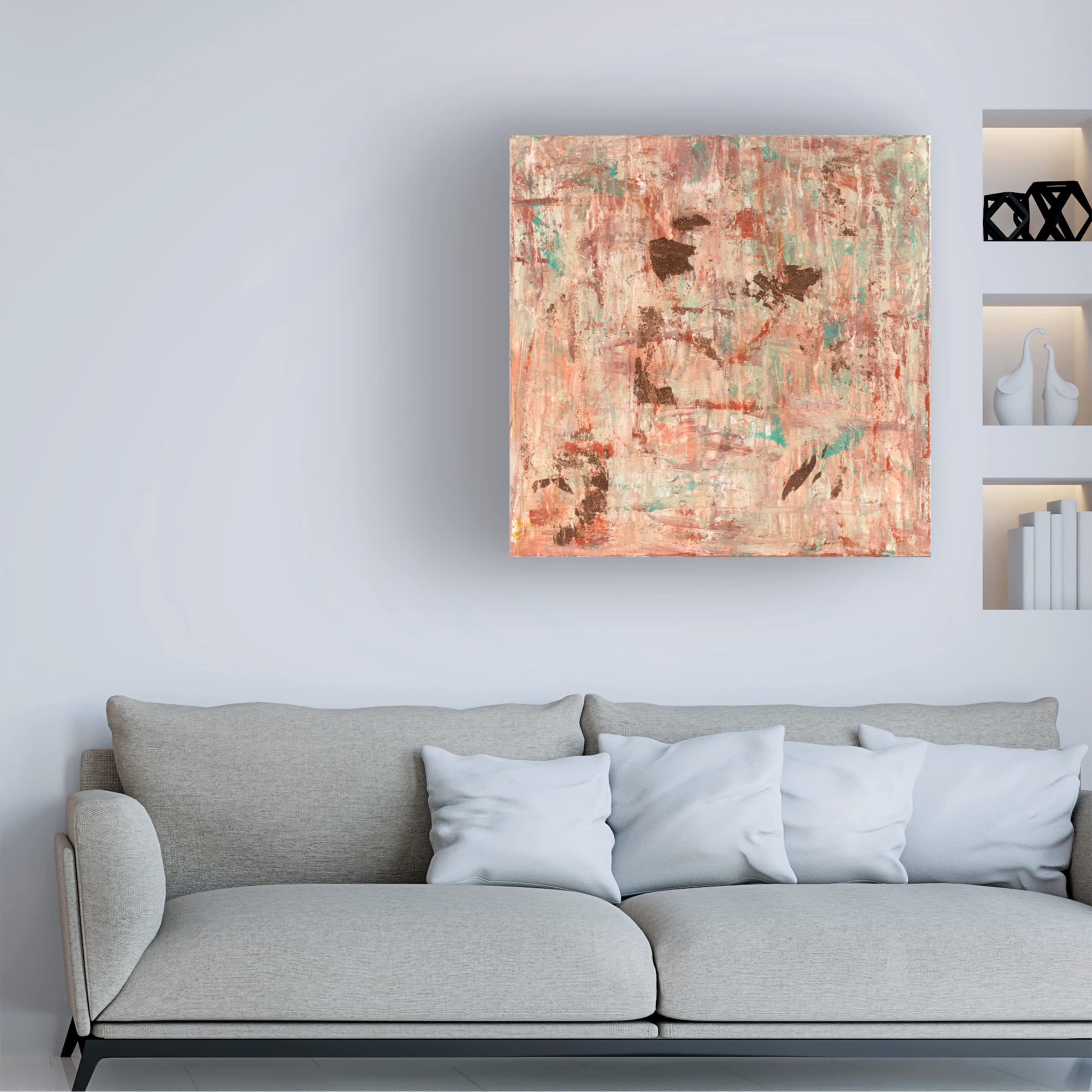 Trademark Fine Art 'Santa Fe Series 3' Canvas Wall Art by Sona - Southwestern Landscape Painting for Living Room, Bedroom & Office Decor