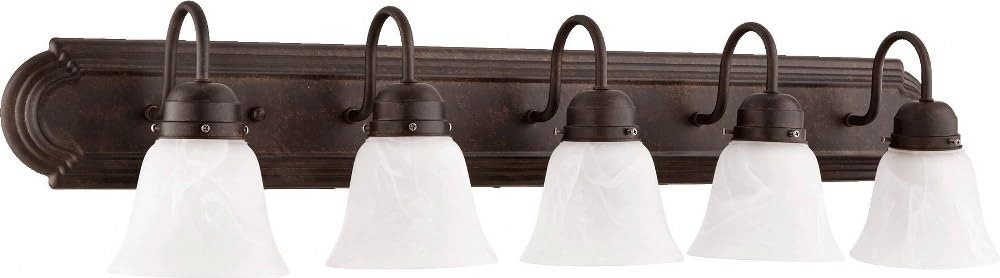 Moritz Collection 5-Light Traditional Vanity Light Fixture in Bronze/Dark Finish - Perfect for Bathroom, Powder Room & Dressing Area Lighting