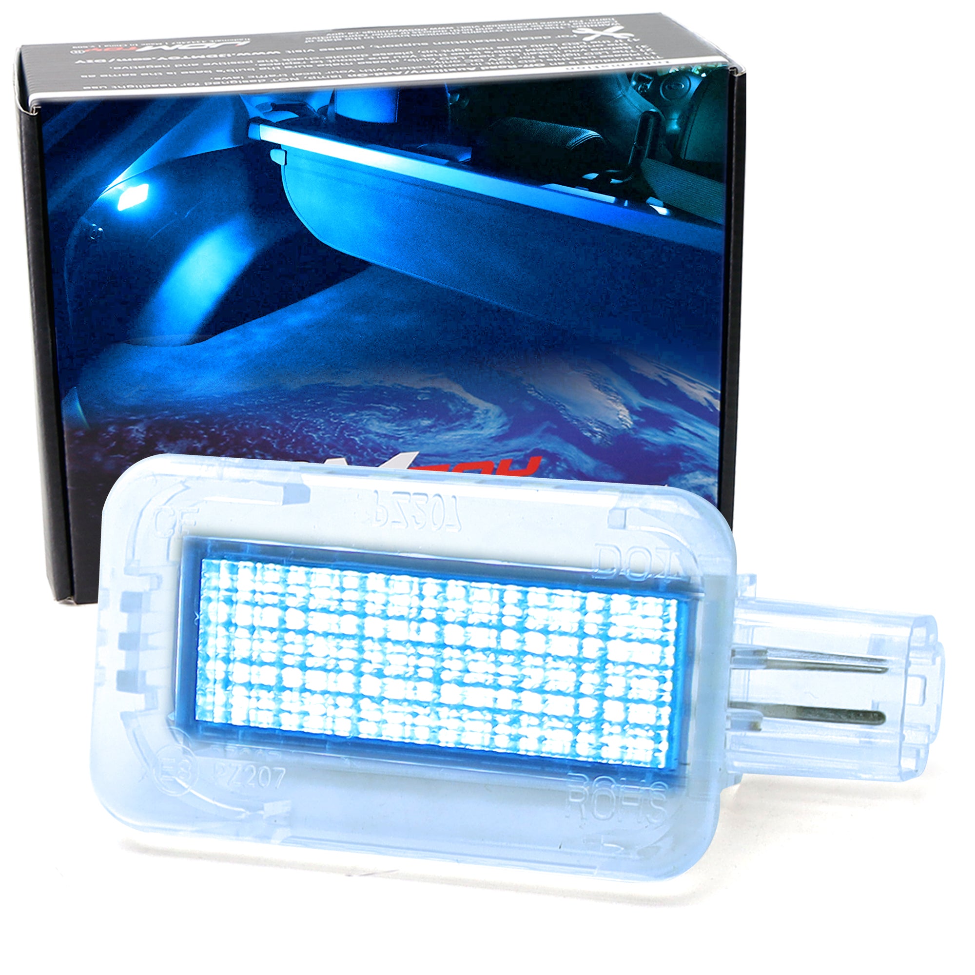 2W High Power Ice Blue LED Trunk Cargo Light for Acura Honda - Bright Interior Lighting for Nighttime Visibility & Car Organization