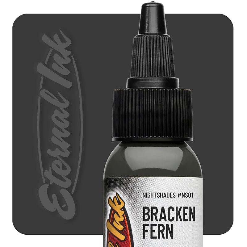 Eternal Nightshades Bracken Fern Ink - Premium Black Tattoo Ink for Professional Artists - Perfect for Tattoo Studios & Body Art