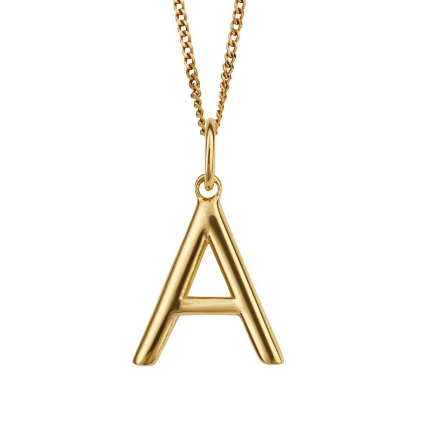 Personalized Gold Plated Initial Pendants (A-Z) - Custom Monogram Necklace for Women, Gift for Her, Birthday, Anniversary, Valentine's Day Jewelry