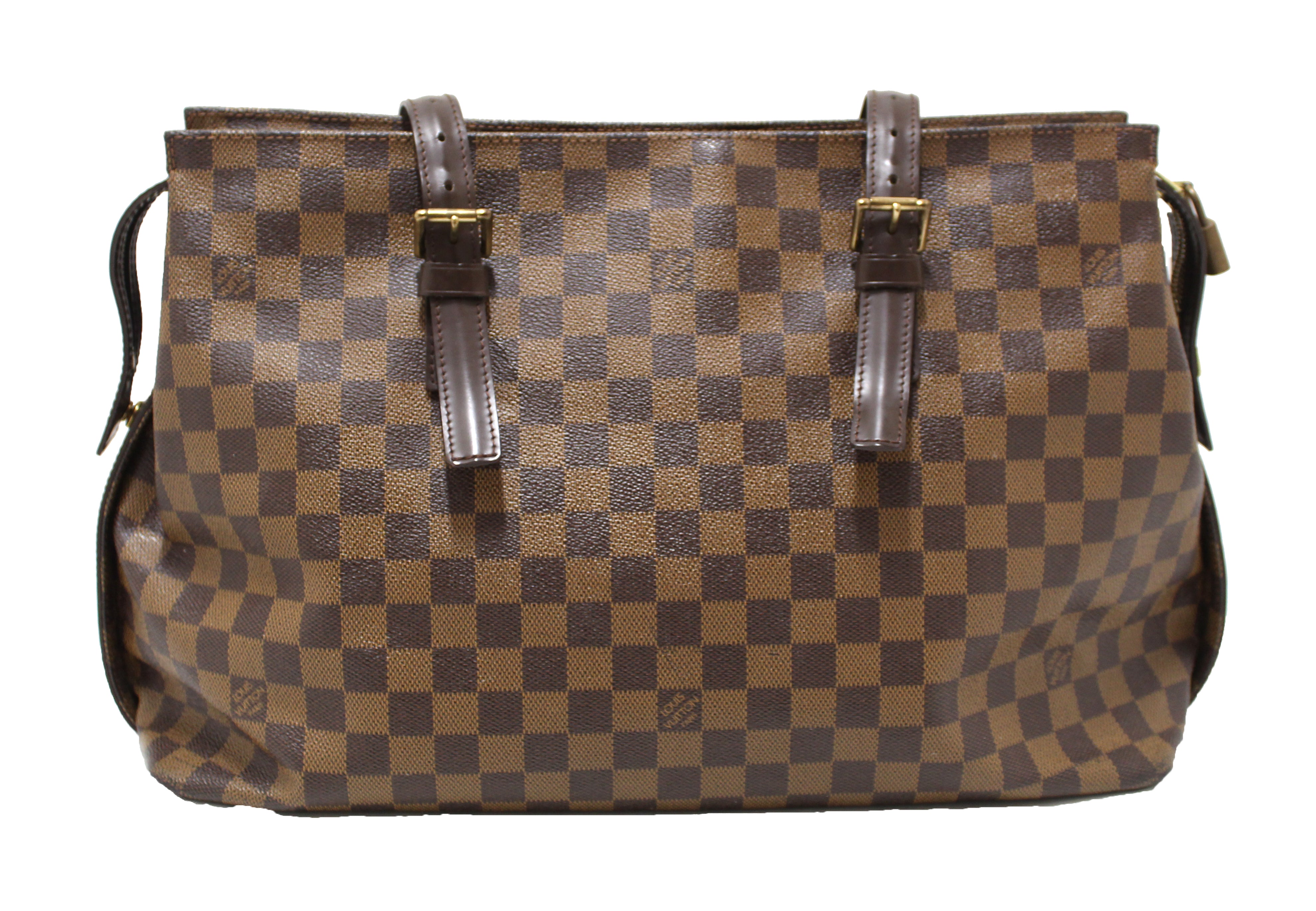Authentic Louis Vuitton Damier Ebene Chelsea Tote Shoulder Bag for Women | Luxury Designer Handbag | Perfect for Work, Travel & Everyday Use