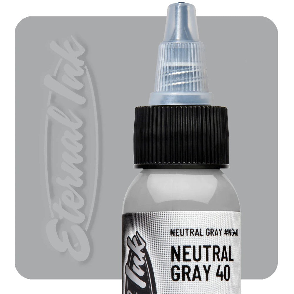 Eternal Ink Neutral Opaque Gray 40 - Premium Tattoo Ink for Professional Artists - Perfect for Realism, Black & Gray Tattoos