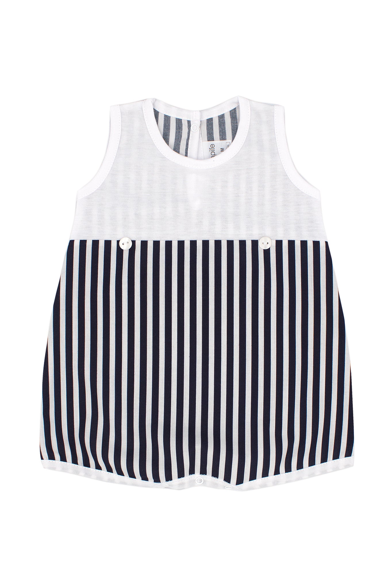 Bobby Black Striped Romper for Baby Boys & Girls | Soft Cotton Jumpsuit with Snap Buttons | Perfect for Playdates, Photo Shoots & Everyday Wear