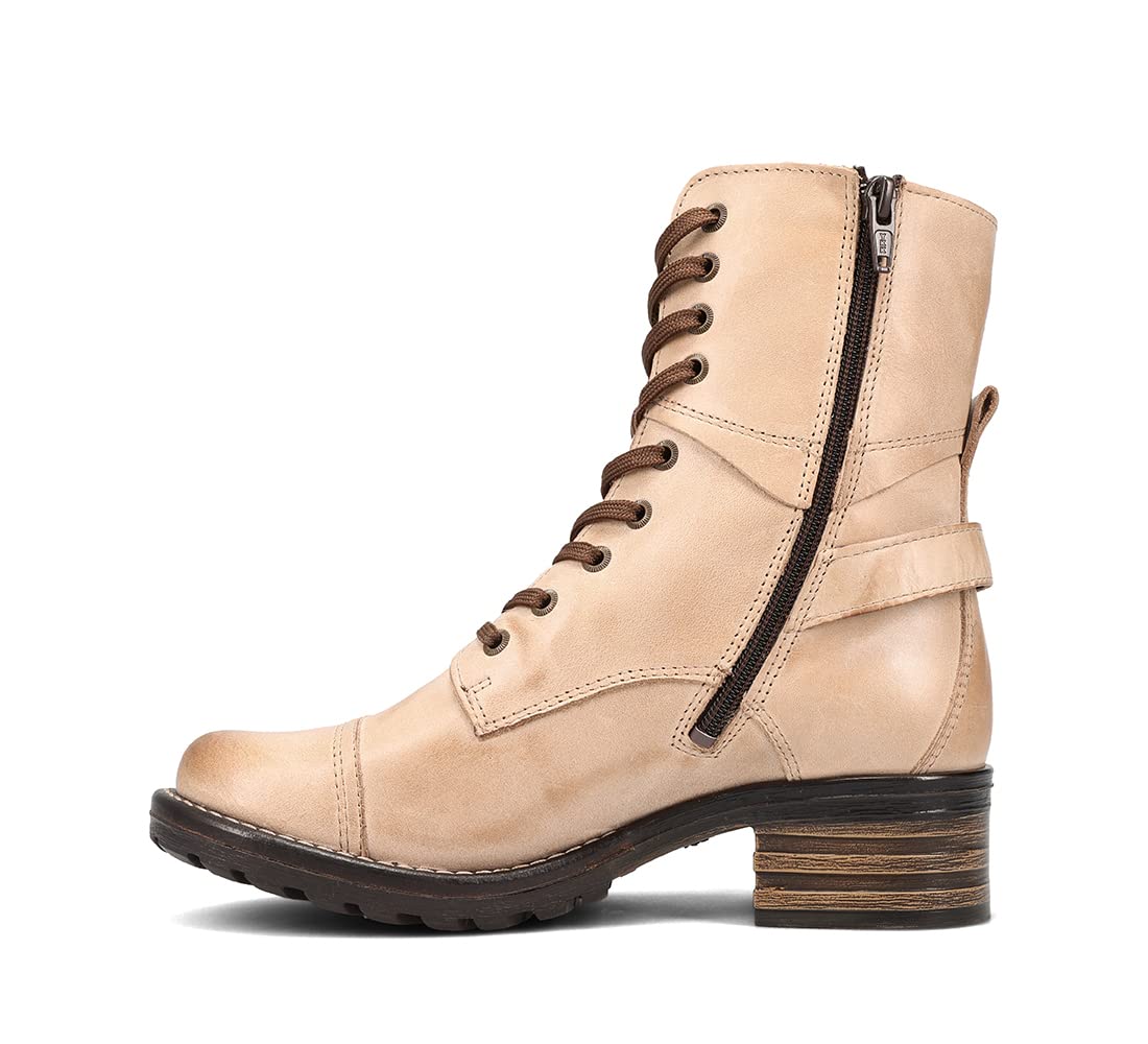 Taos Crave Women's Boots - Stylish Ankle Boots with Lace-Up & Side Zipper, Removable Arch Support Footbed - Perfect for Casual Outfits, Office Wear & Fall Fashion