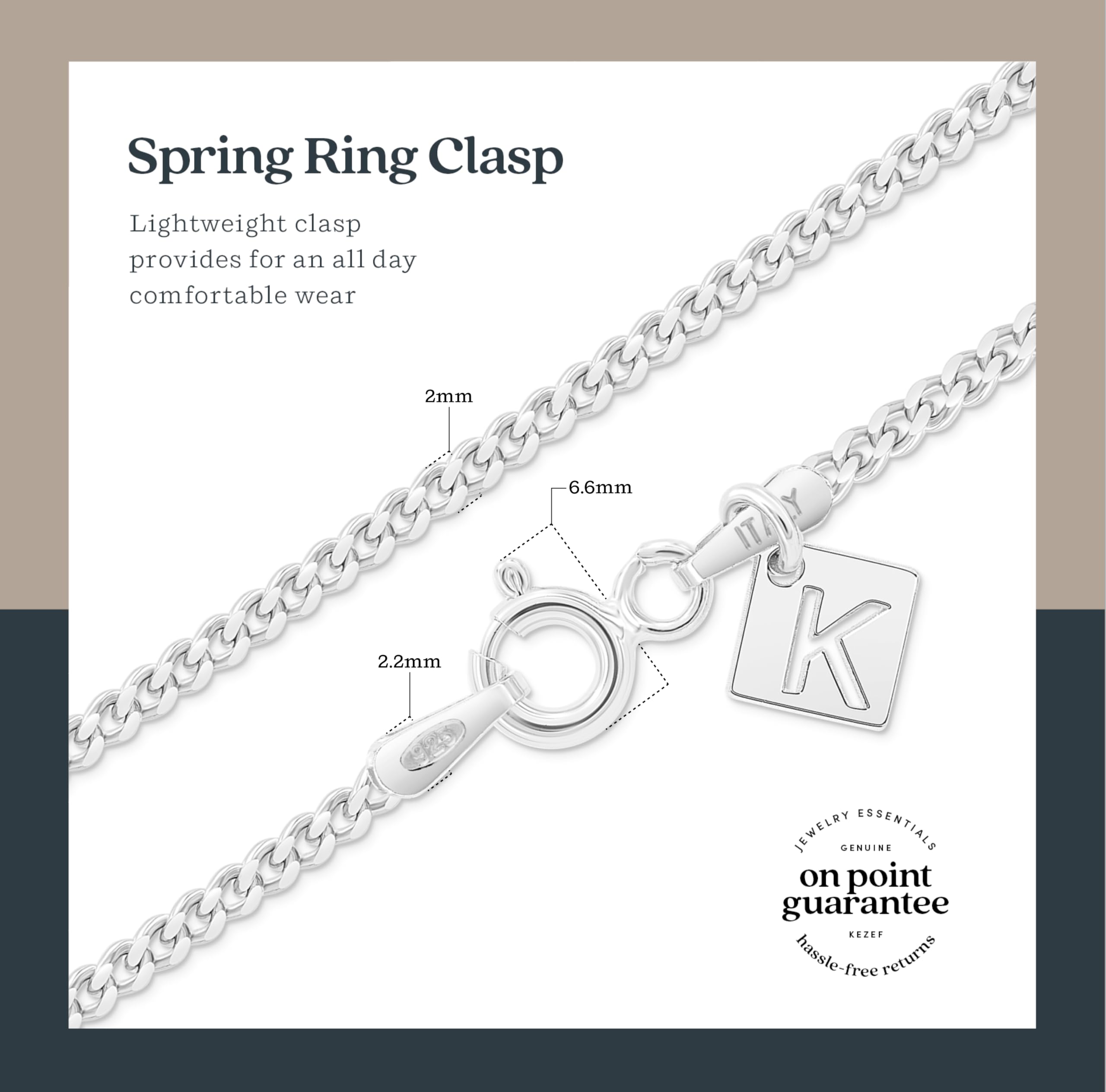 2mm 925 Sterling Silver Cuban Link Chain Necklace for Men & Women | 18K Gold, Rose Gold & Silver Options | Italian-Made Diamond Cut Curb Chain | Perfect for Gifts, Layering & Everyday Wear