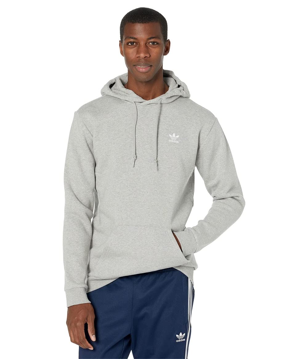 adidas Originals Men's Trefoil Essentials Hoodie - Soft Cotton Pullover Sweatshirt with Classic Logo | Casual Streetwear for Gym, Lounge & Everyday Wear