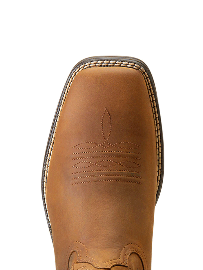 Ariat Men's Ridgeback Western Boot - Distressed Tan Leather Cowboy Boots for Riding, Work & Outdoor Activities
