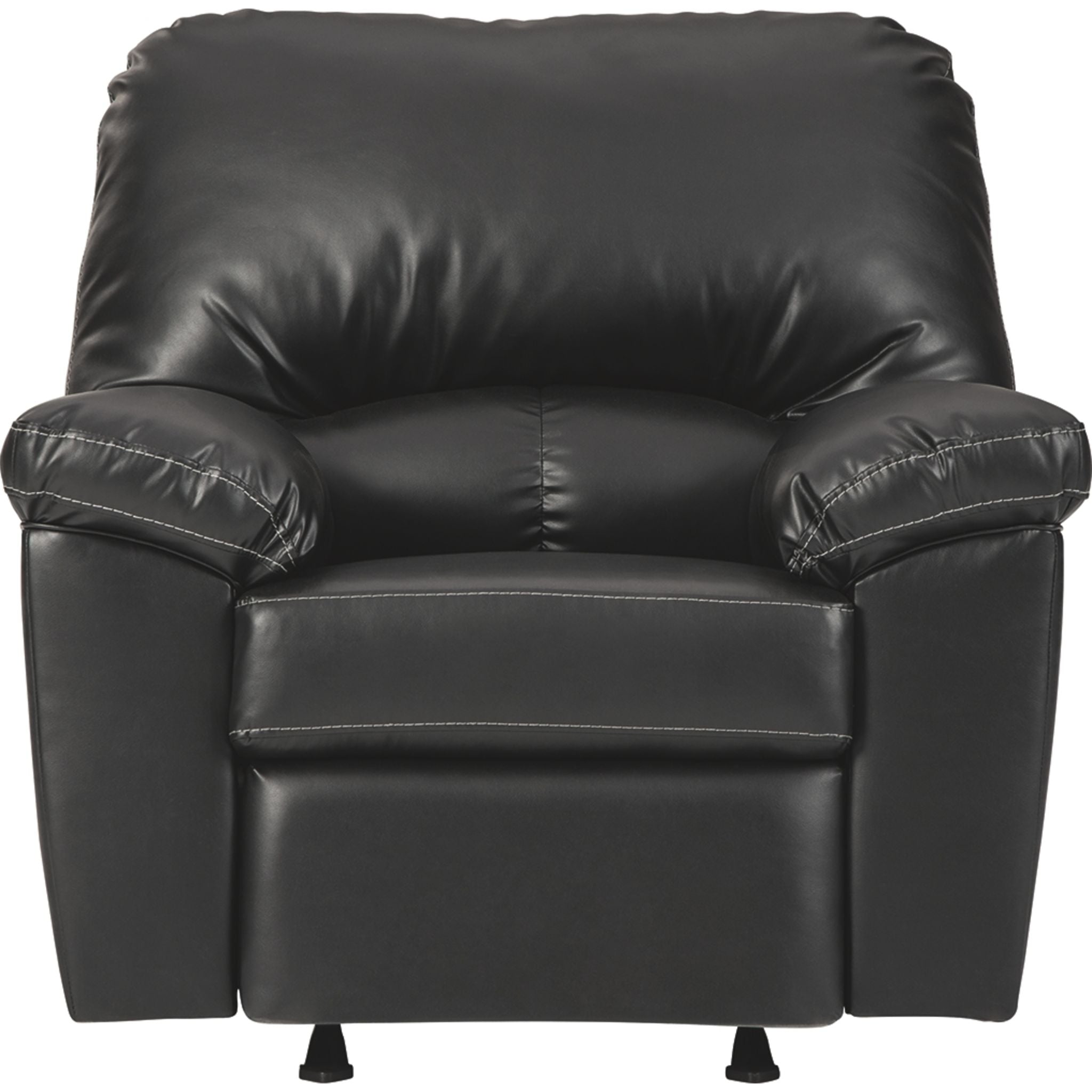 Brazoria Rocker Recliner Chair - Black Leather Power Lift Recliner for Living Room, Elderly & Nursing Home Use