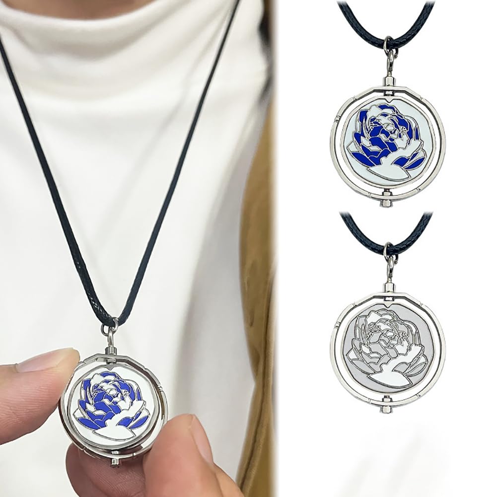 Vi Arcane Hextech Crystals Rotatable Pendant Necklace - Official League of Legends Cosplay Jewelry for Halloween, Christmas & Birthday Gifts | Perfect for Cosplay Events, Anime Conventions & LOL Fans