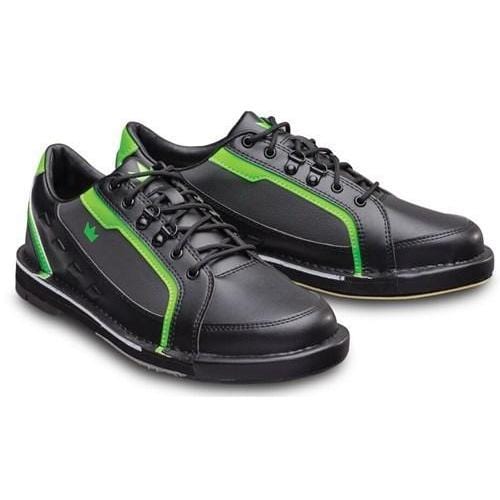 Brunswick Men's Punisher Black Neon Green Left Hand Bowling Shoes - Lightweight & Comfortable for Competitive Play & League Bowling